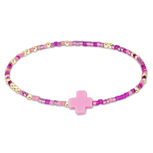 egirl Hope Unwritten Signature Cross Bracelet - Back To The Fuchsia