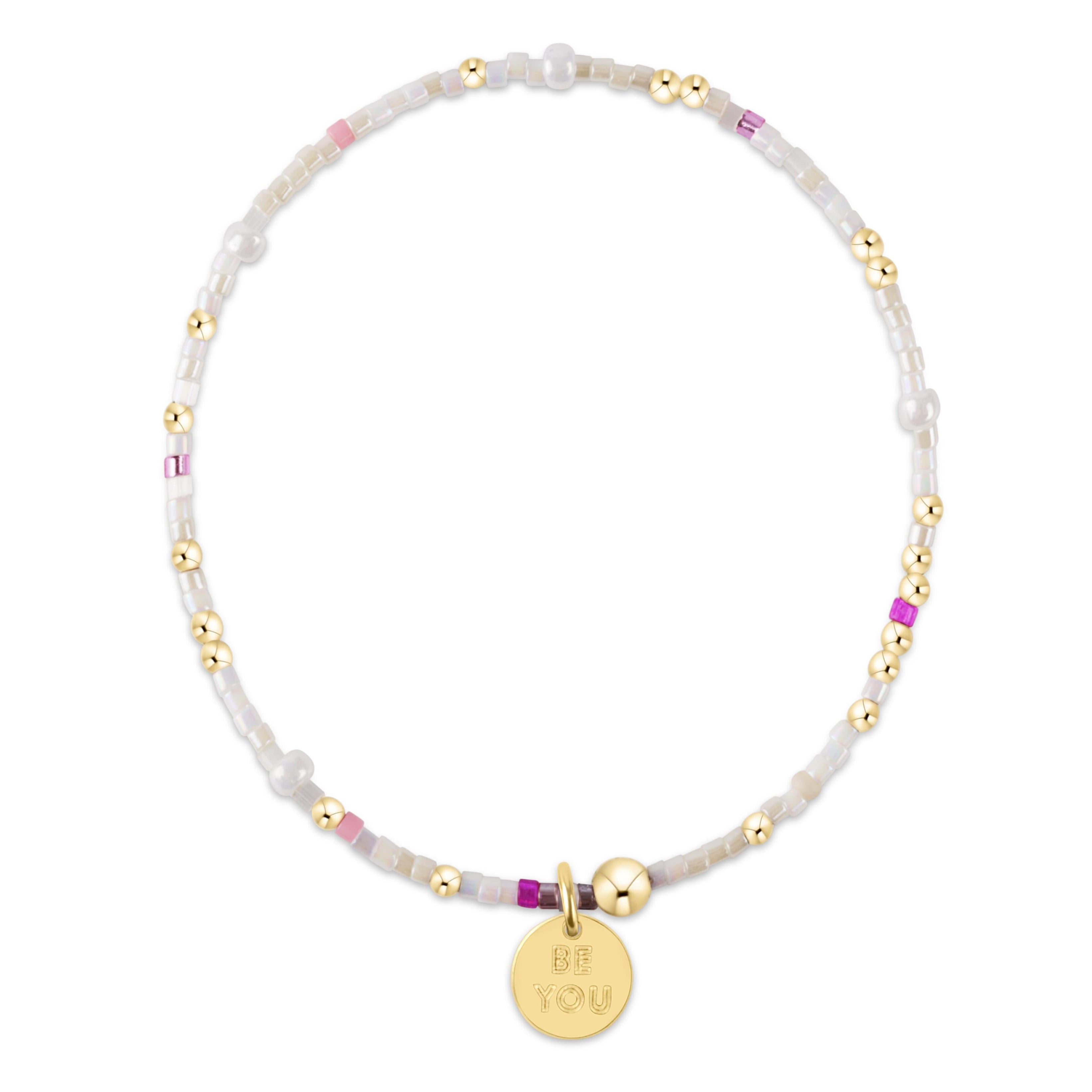 egirl Hope Unwritten Bracelet - With Sprinkles On Top - be you. Small Gold Disc