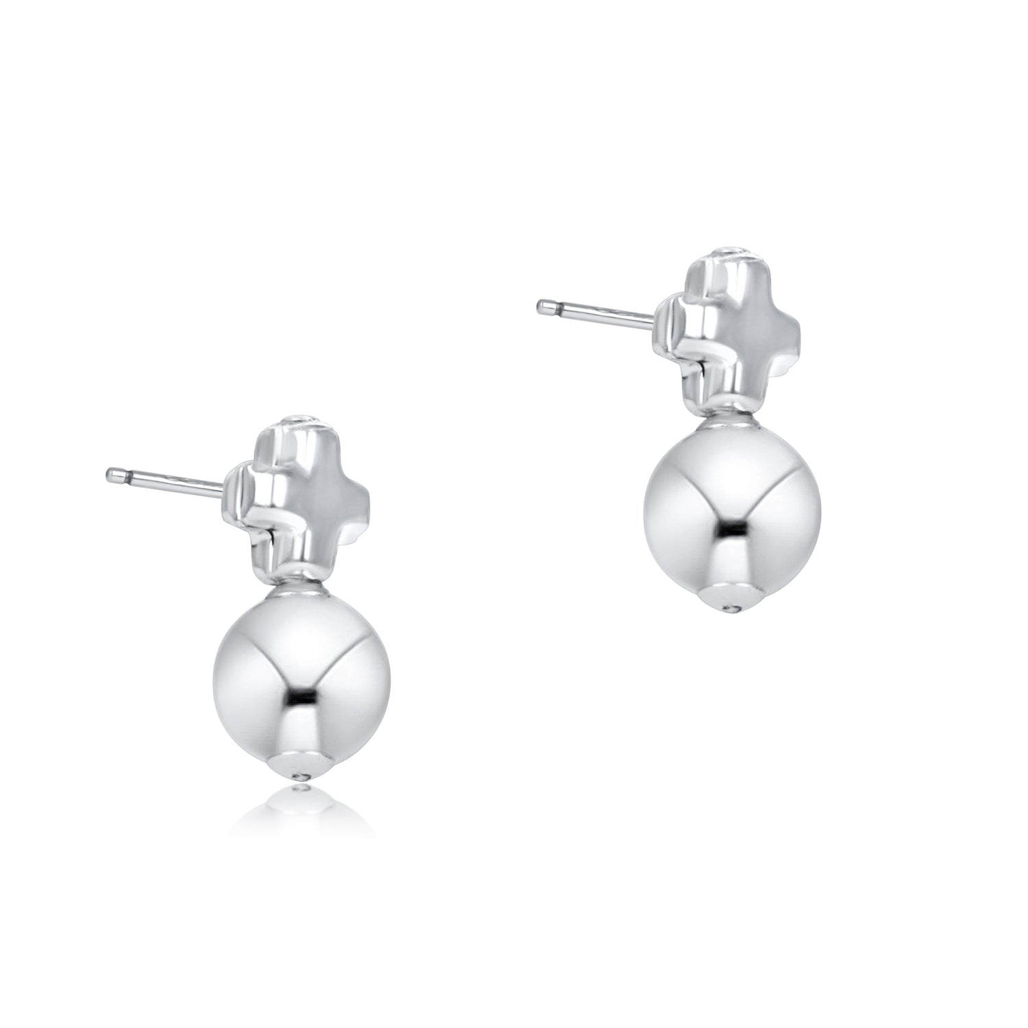 Signature Cross Small Sterling Stud - Classic Sterling