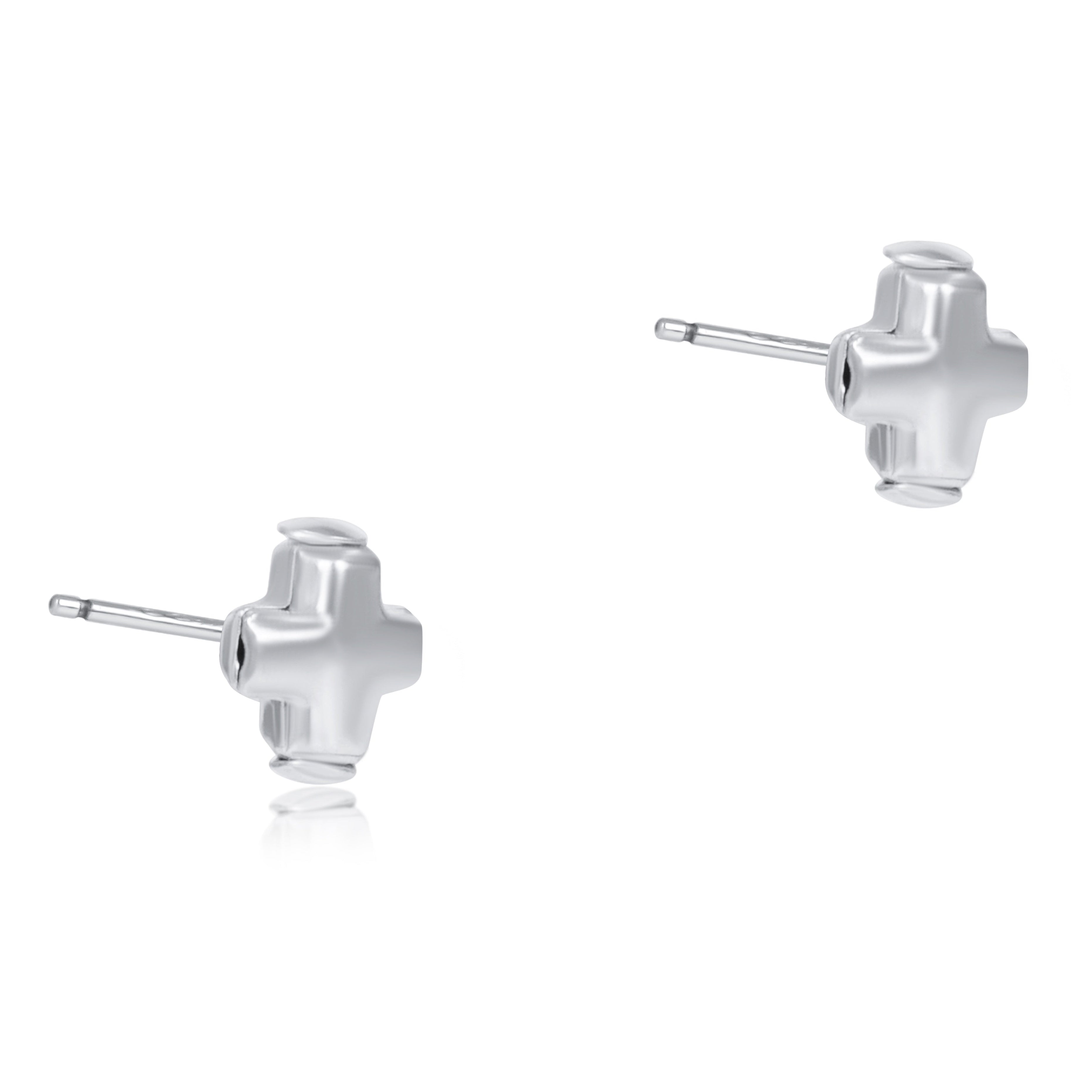 Signature Cross Small Sterling Stud - Sterling
