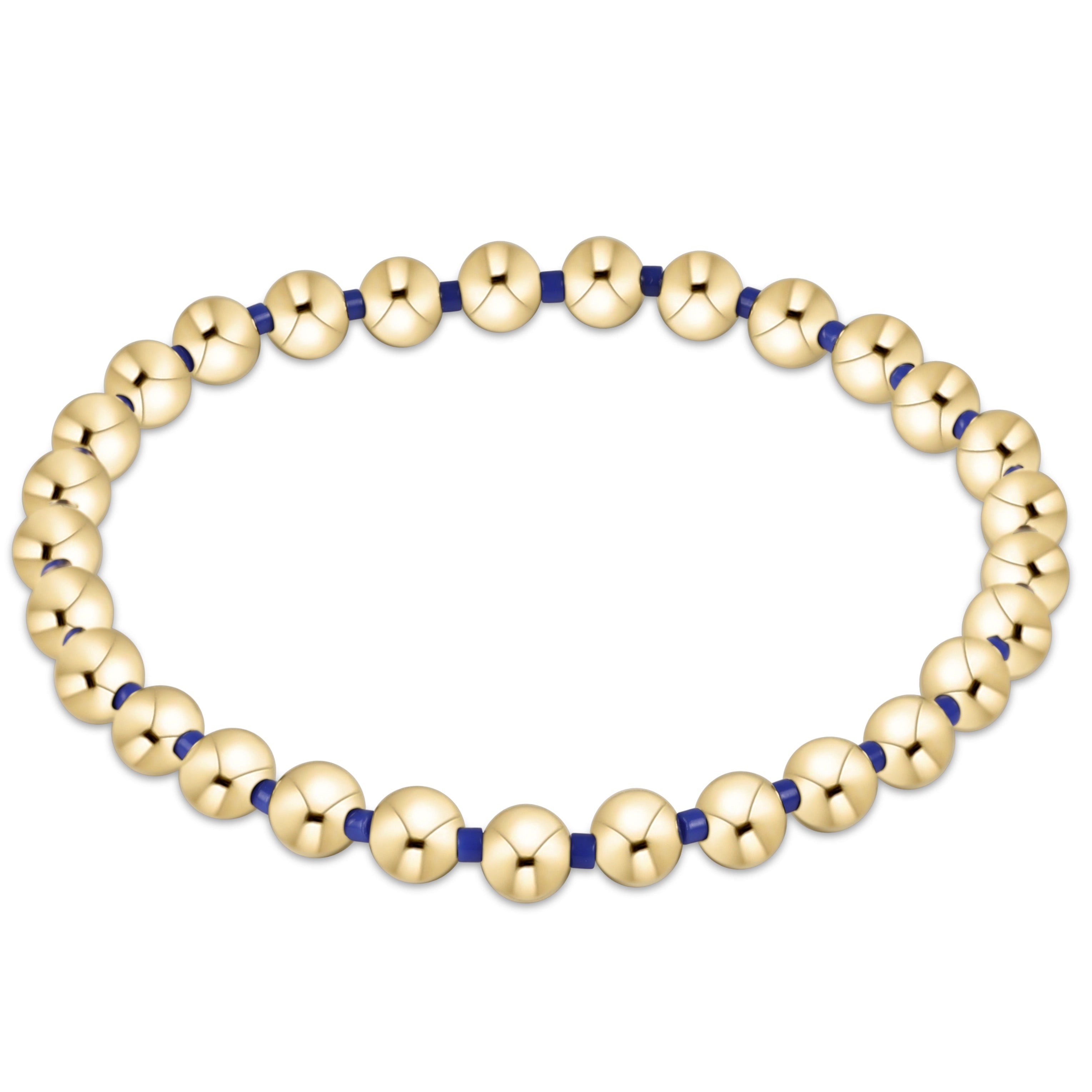 Gameday Hope Grateful 5mm Bead Bracelet - Blue