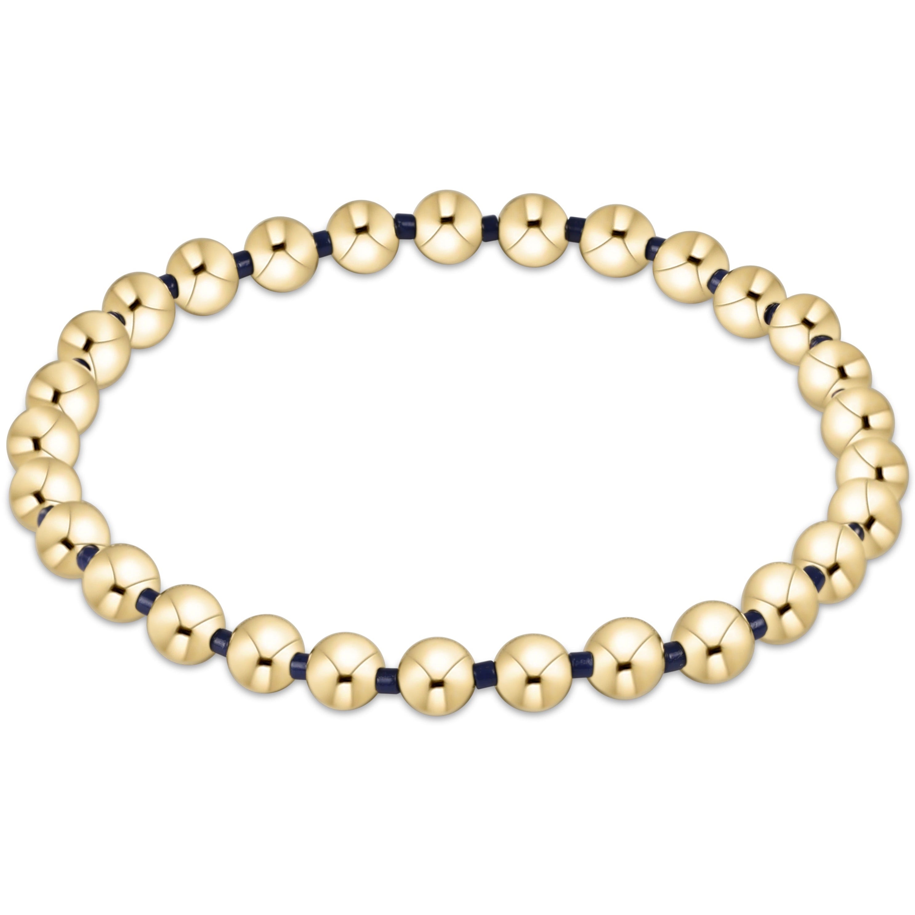 Gameday Hope Grateful 5mm Bead Bracelet - Navy
