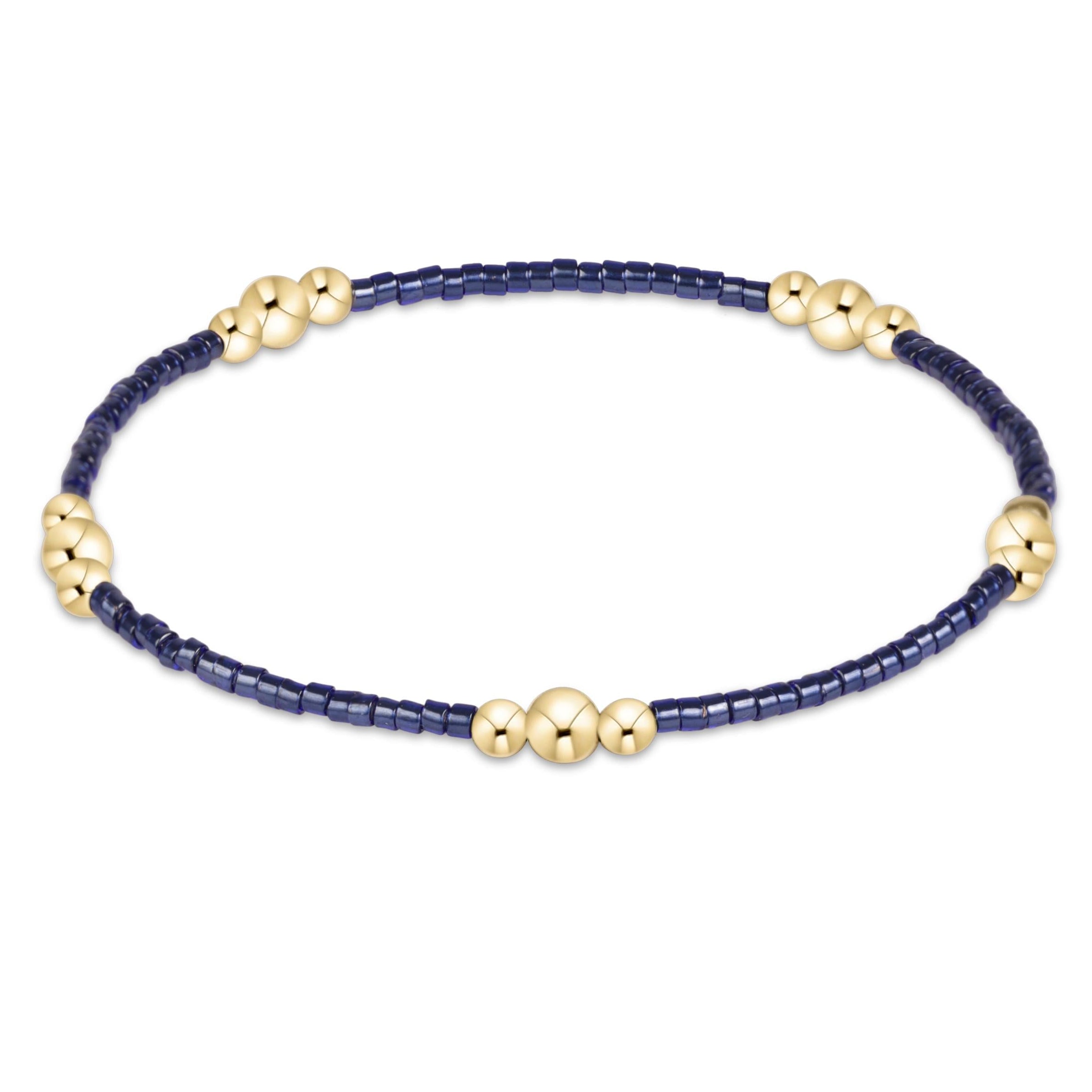 Hope Purpose Gold Bracelet - Navy