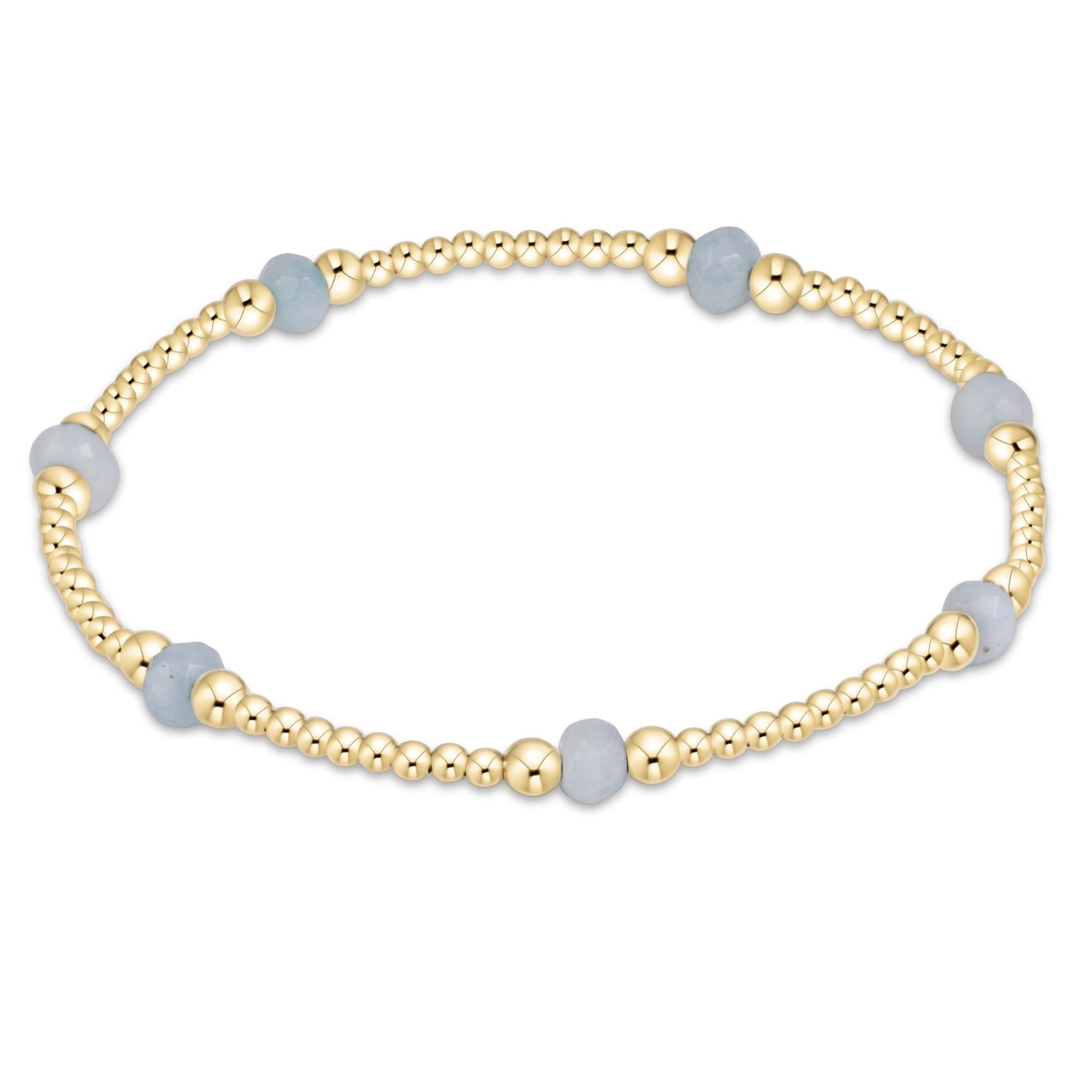 Purpose Gemstone 4mm Bracelet - Aquamarine
