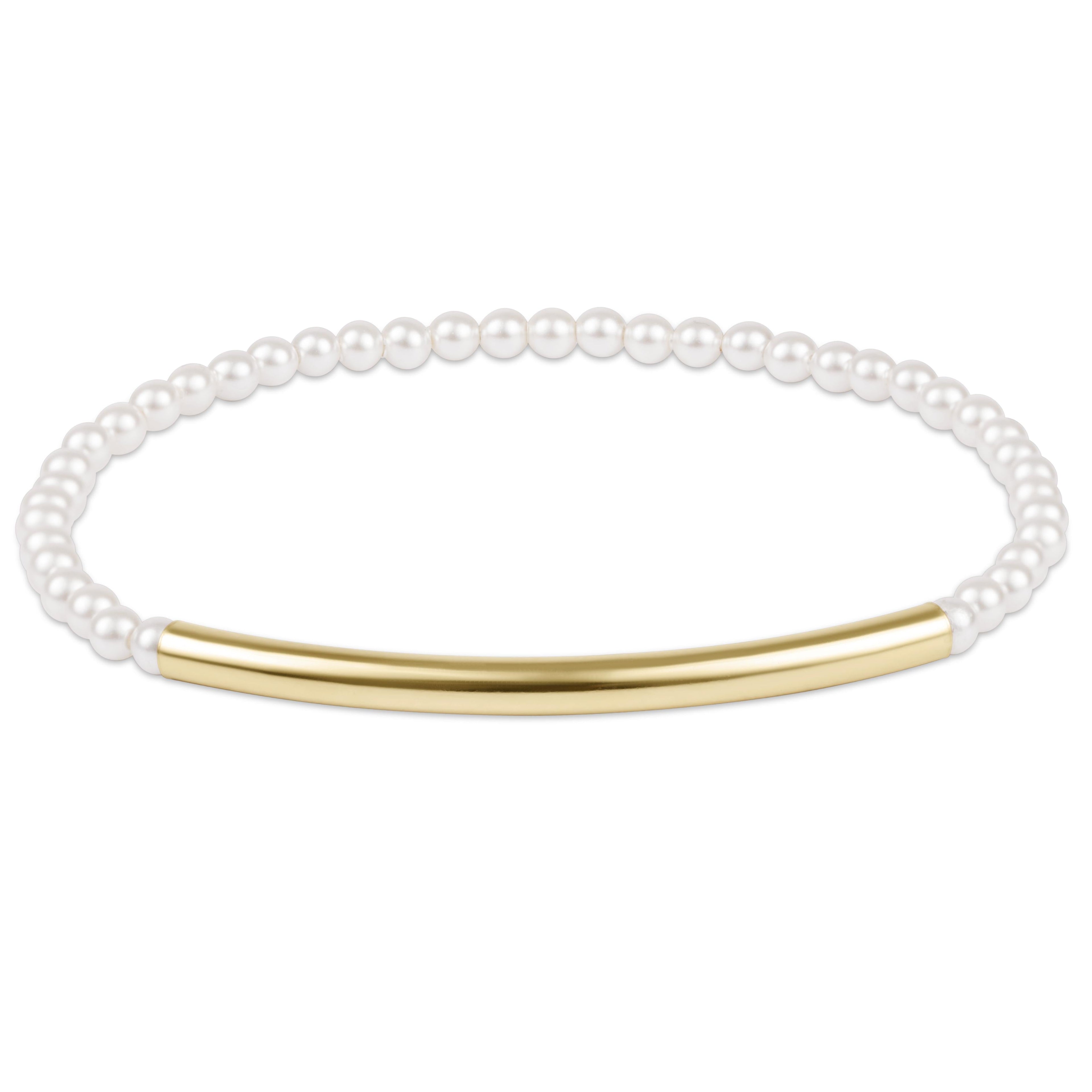 Bliss Bar Smooth Pearl 3mm Bracelet