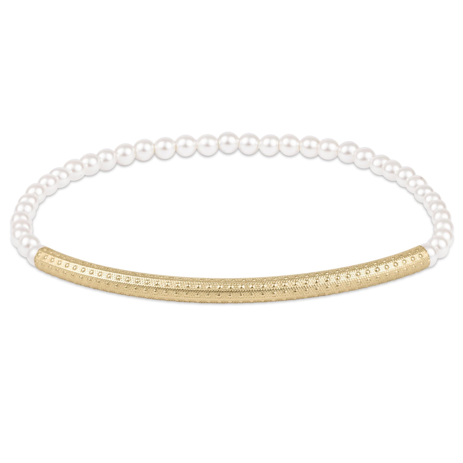 Bliss Bar Textured Pearl 3mm Bracelet