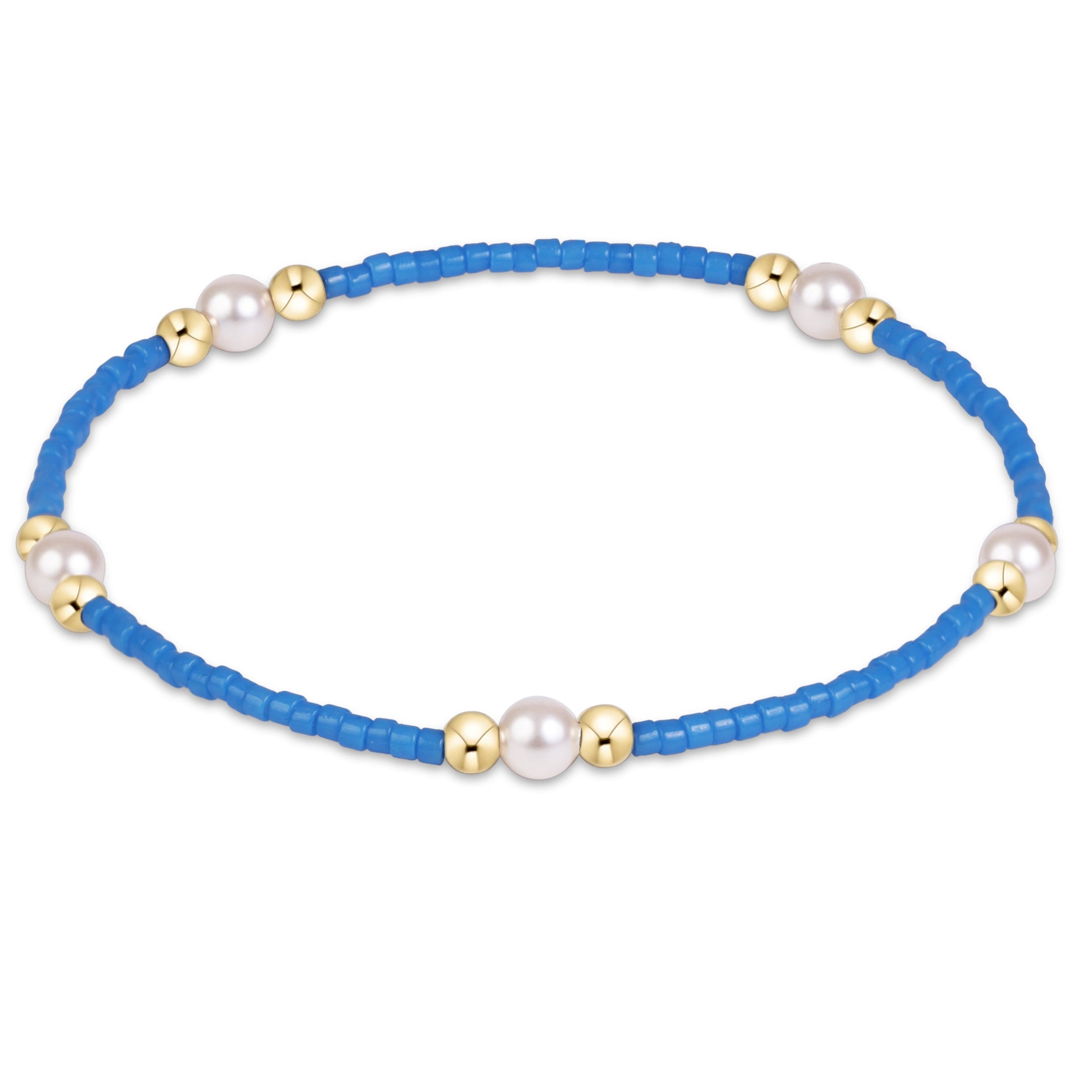 Gameday Hope Purpose Pearl Bracelet - Cobalt