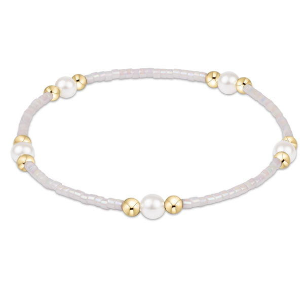 Hope Purpose Pearl Bracelet - Silky White | enewton