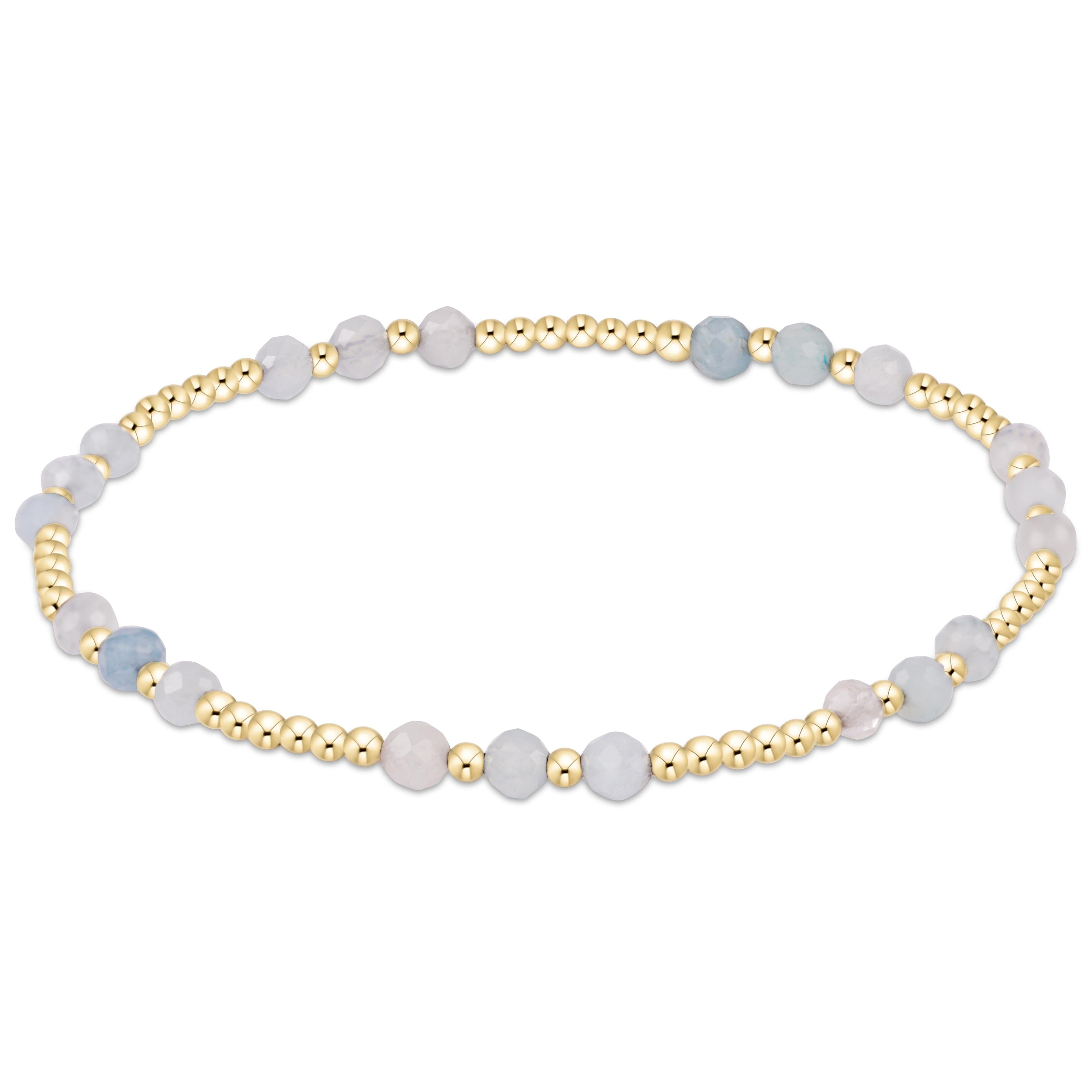 Joy Gem 3mm Bracelet - Aquamarine