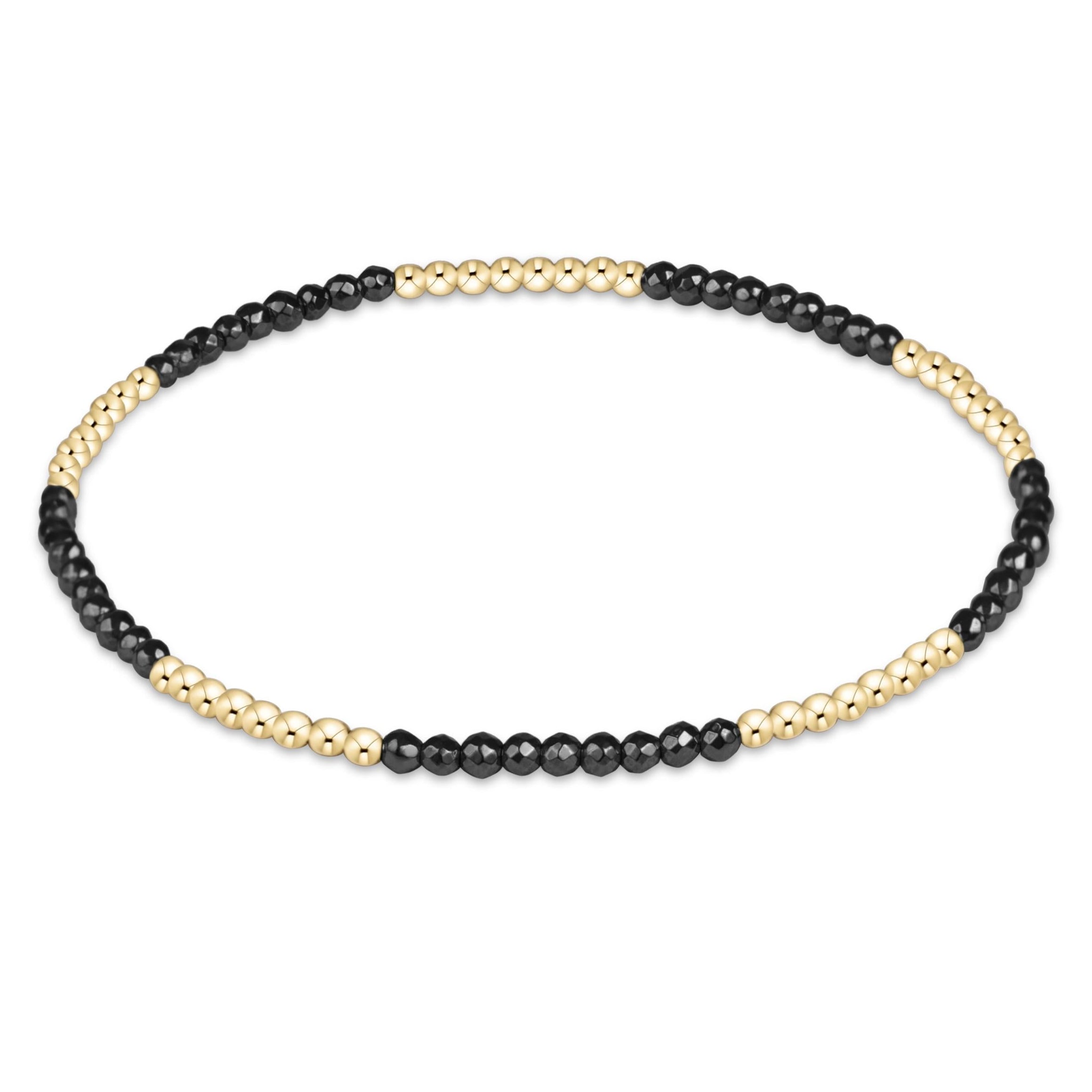 Blissful Faceted Hematite 2mm Bracelet