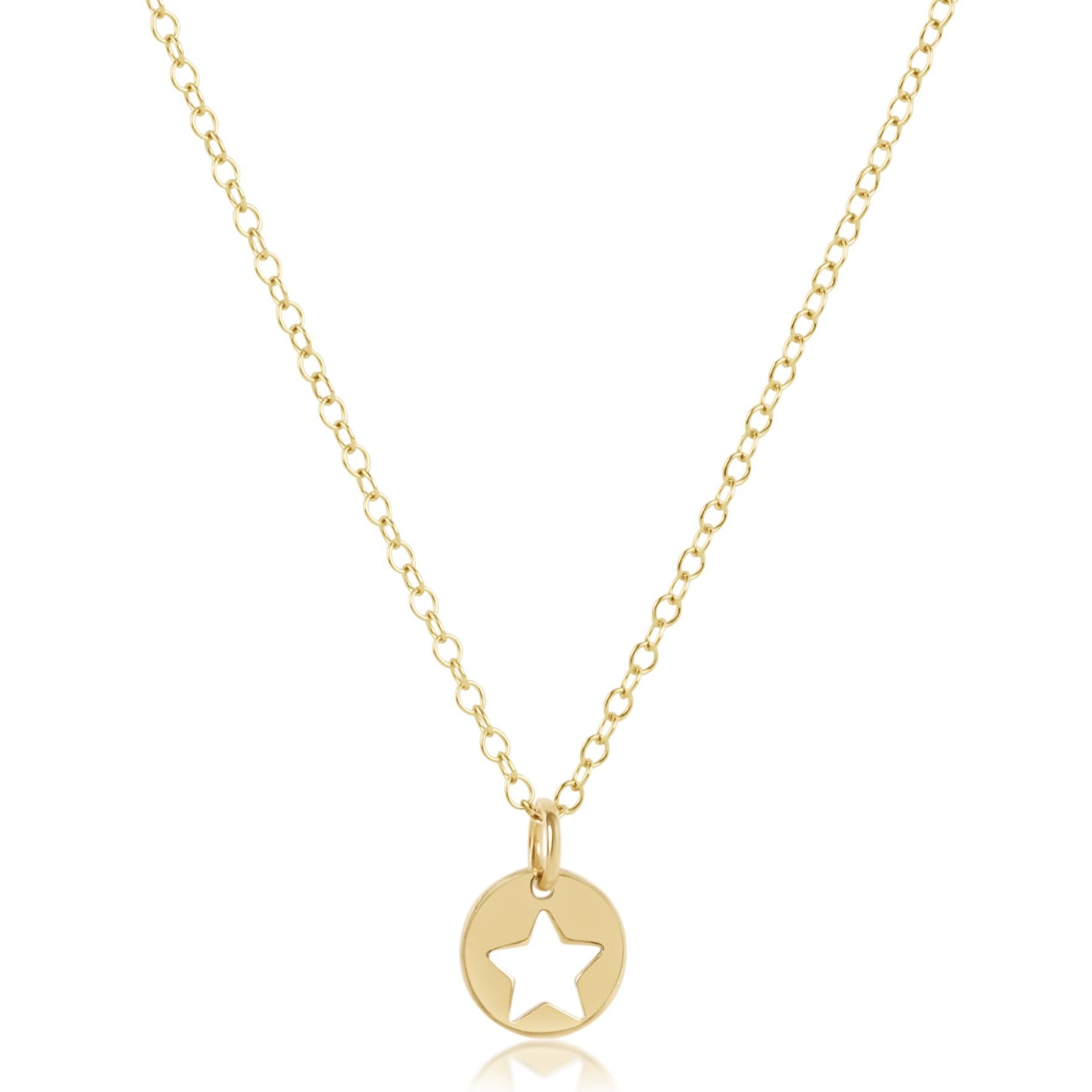 egirl 14" Necklace Gold - Star Small Gold Disc