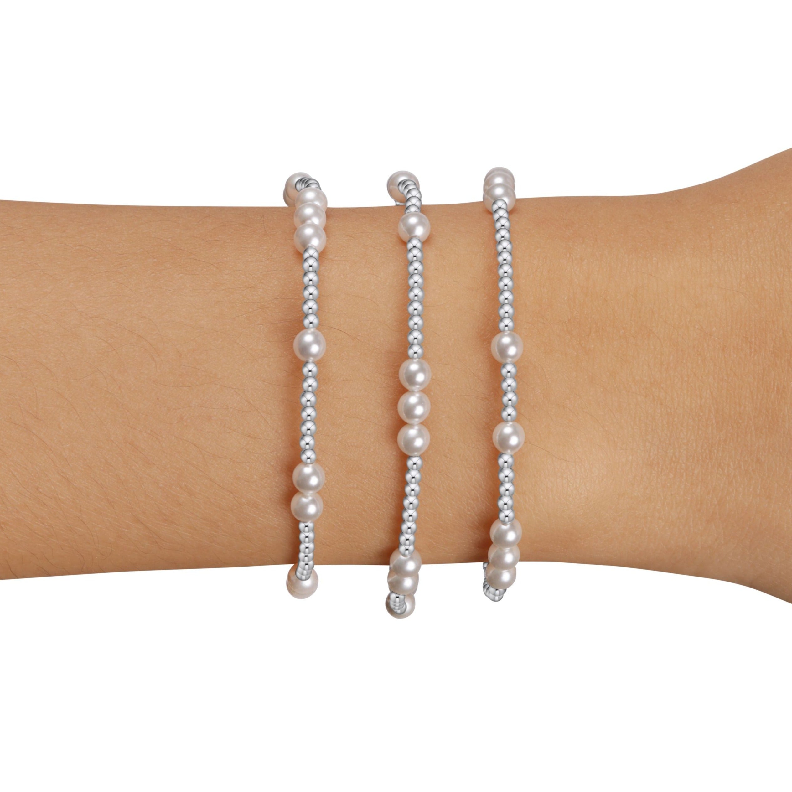 Hope Unwritten Sterling & Pearl Stack - 4mm