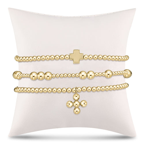 Hope Signature Cross Gold Stack of 3