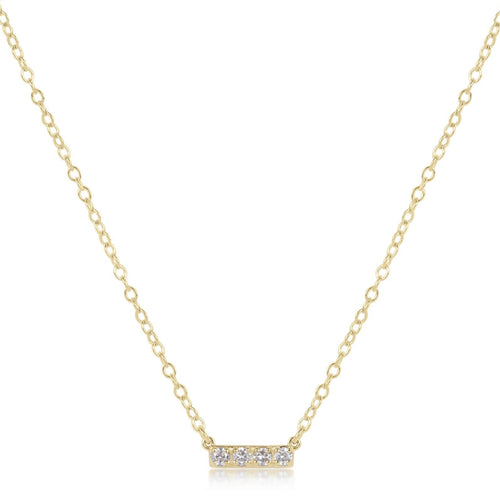14kt Gold and Diamond Significance Bar Necklace - Four