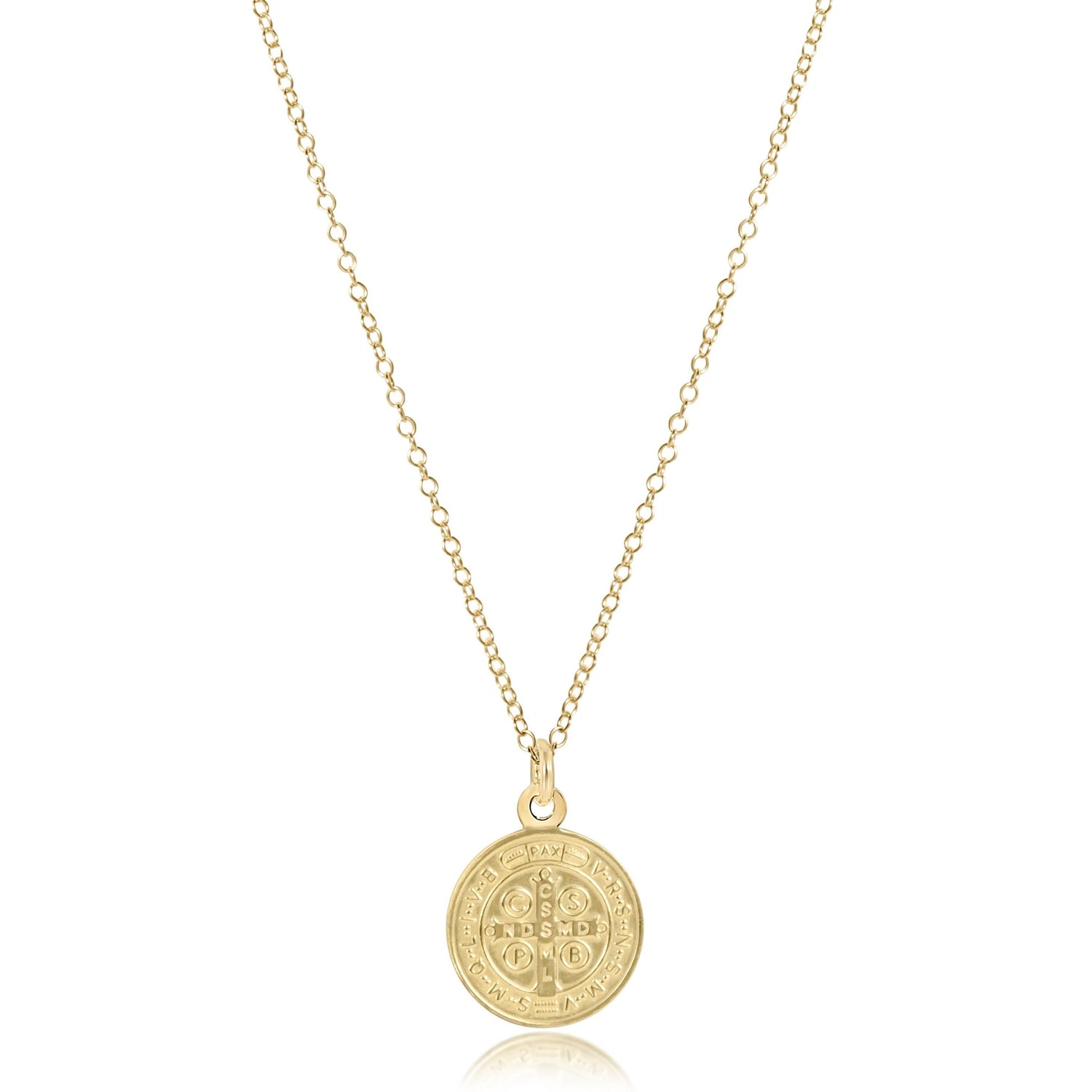 16" Necklace Gold - Blessing Gold Disc