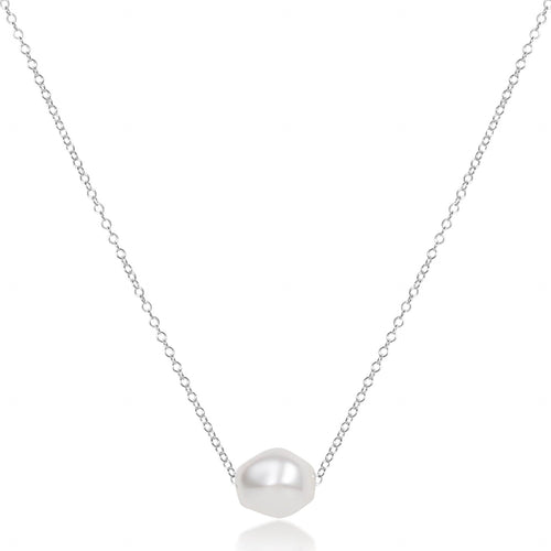 16" Necklace Sterling - Admire Pearl