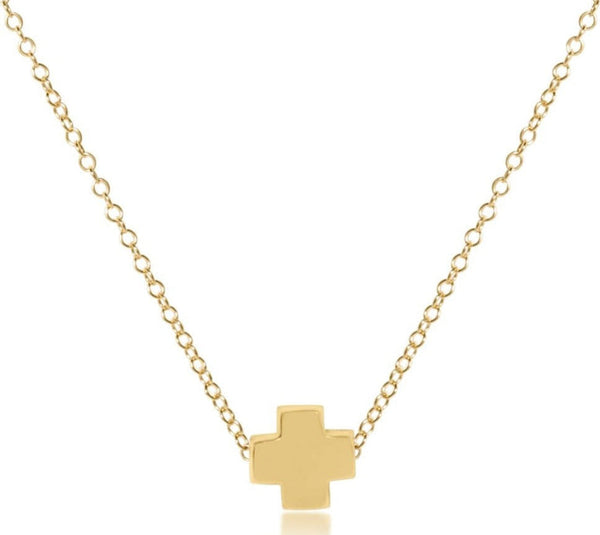 16" Necklace Gold - Signature Cross Gold