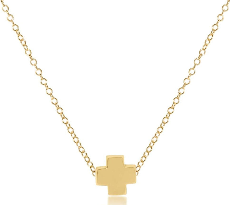 egirl 14" Necklace Gold - Signature Cross Gold