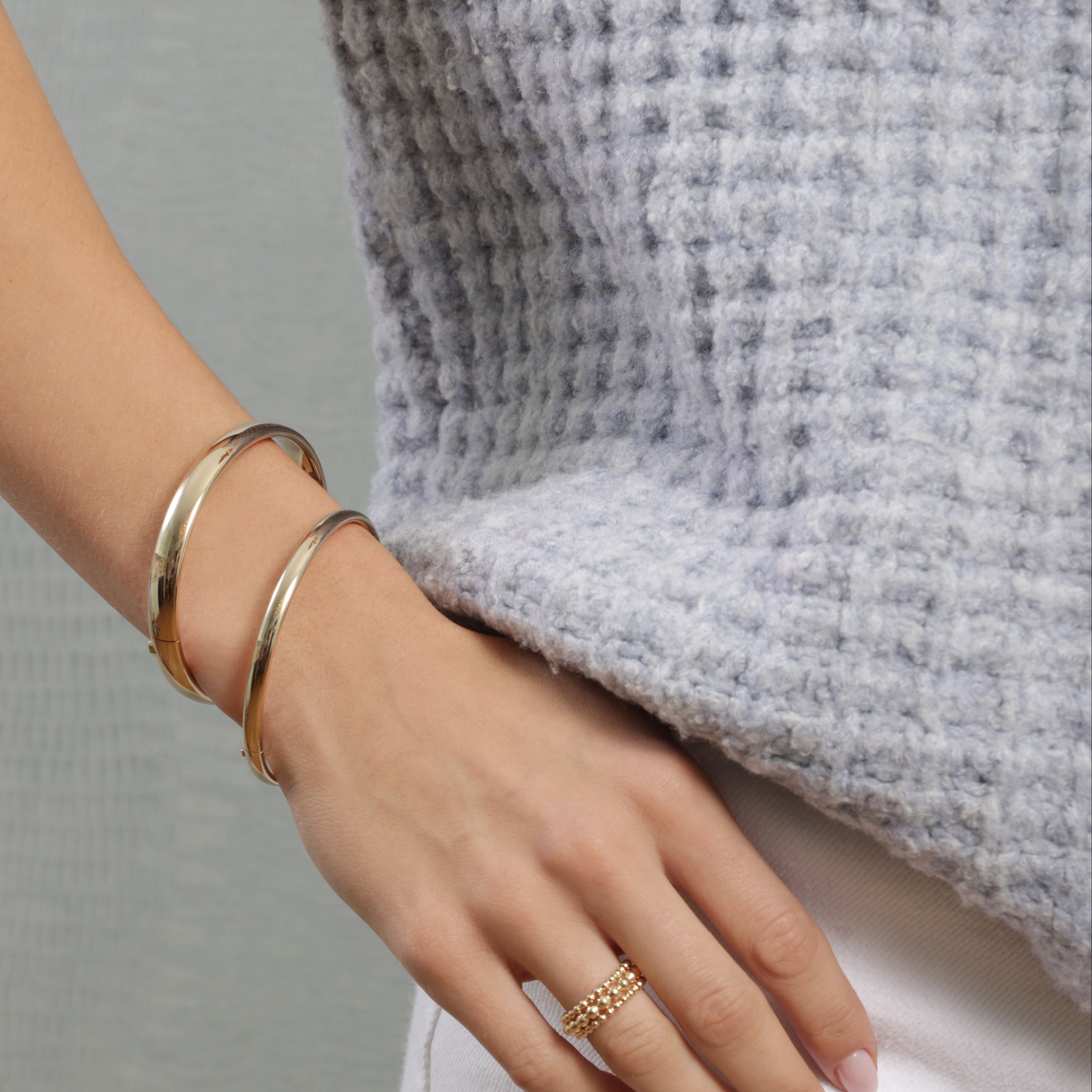 Cherish Gold Bangle Bracelet Medium