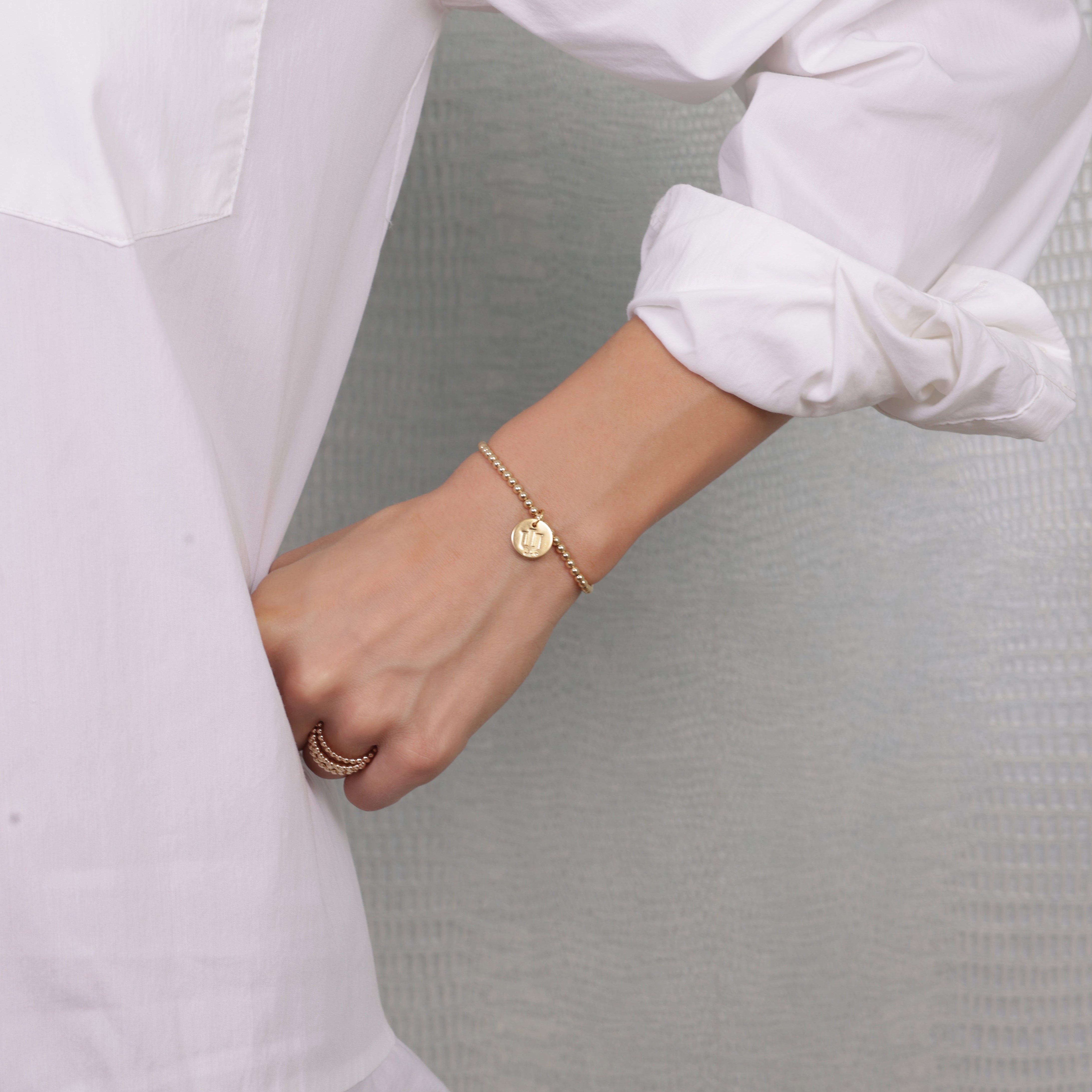 eCOLLEGIATE Classic Gold 3mm Bracelet - Indiana University