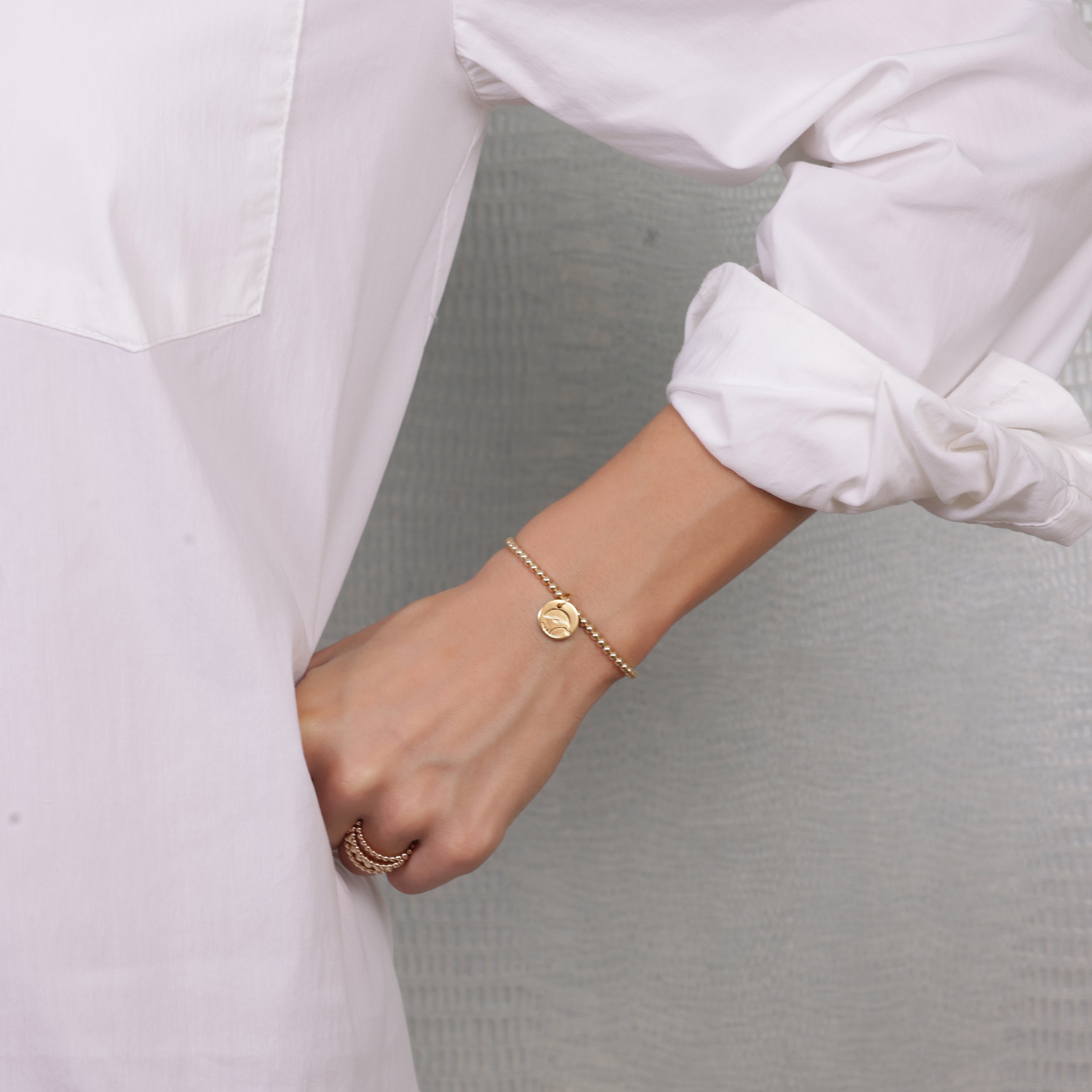 eCOLLEGIATE Classic Gold 3mm Bracelet - Georgia Southern University