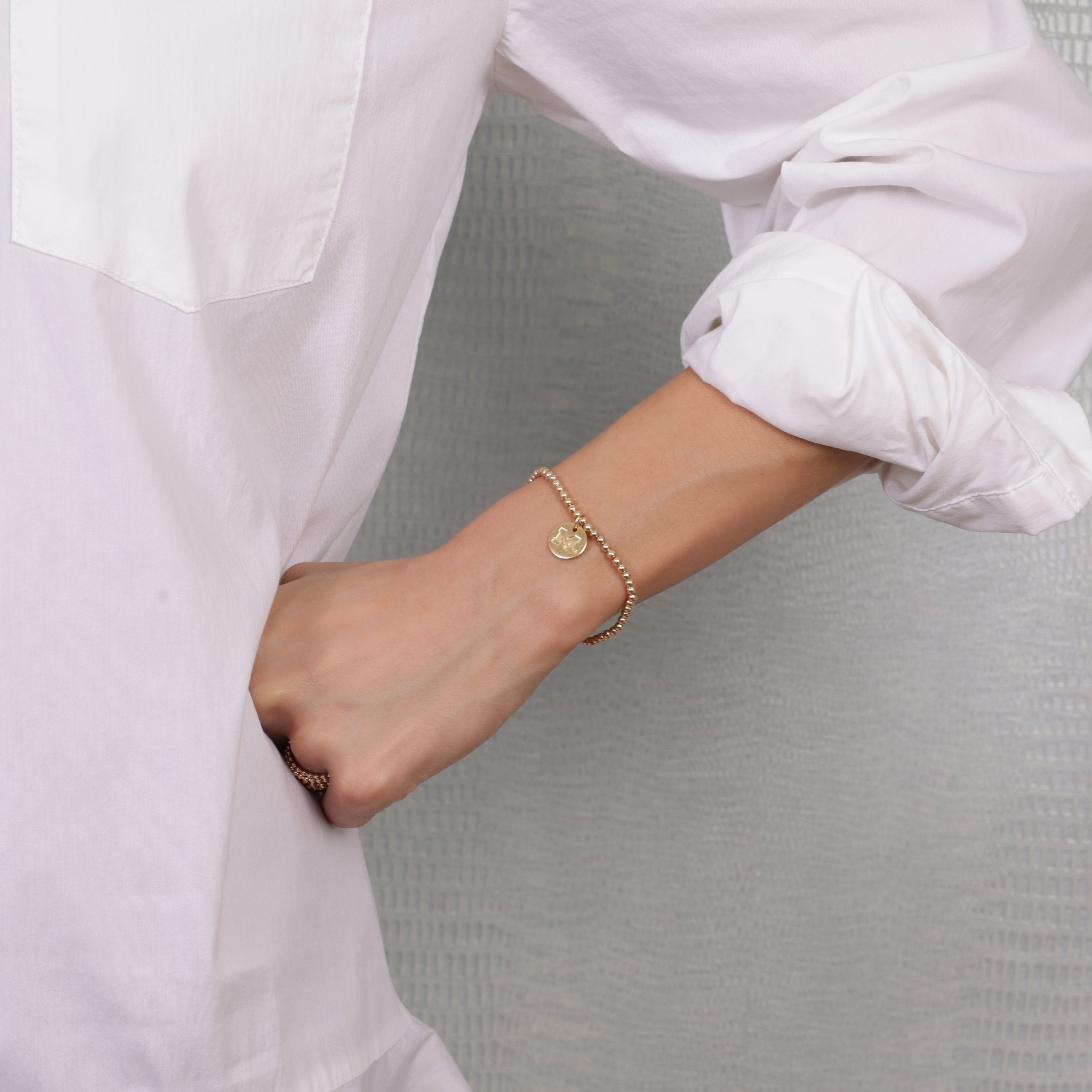 eCOLLEGIATE Classic Gold 3mm Bracelet - University of Michigan