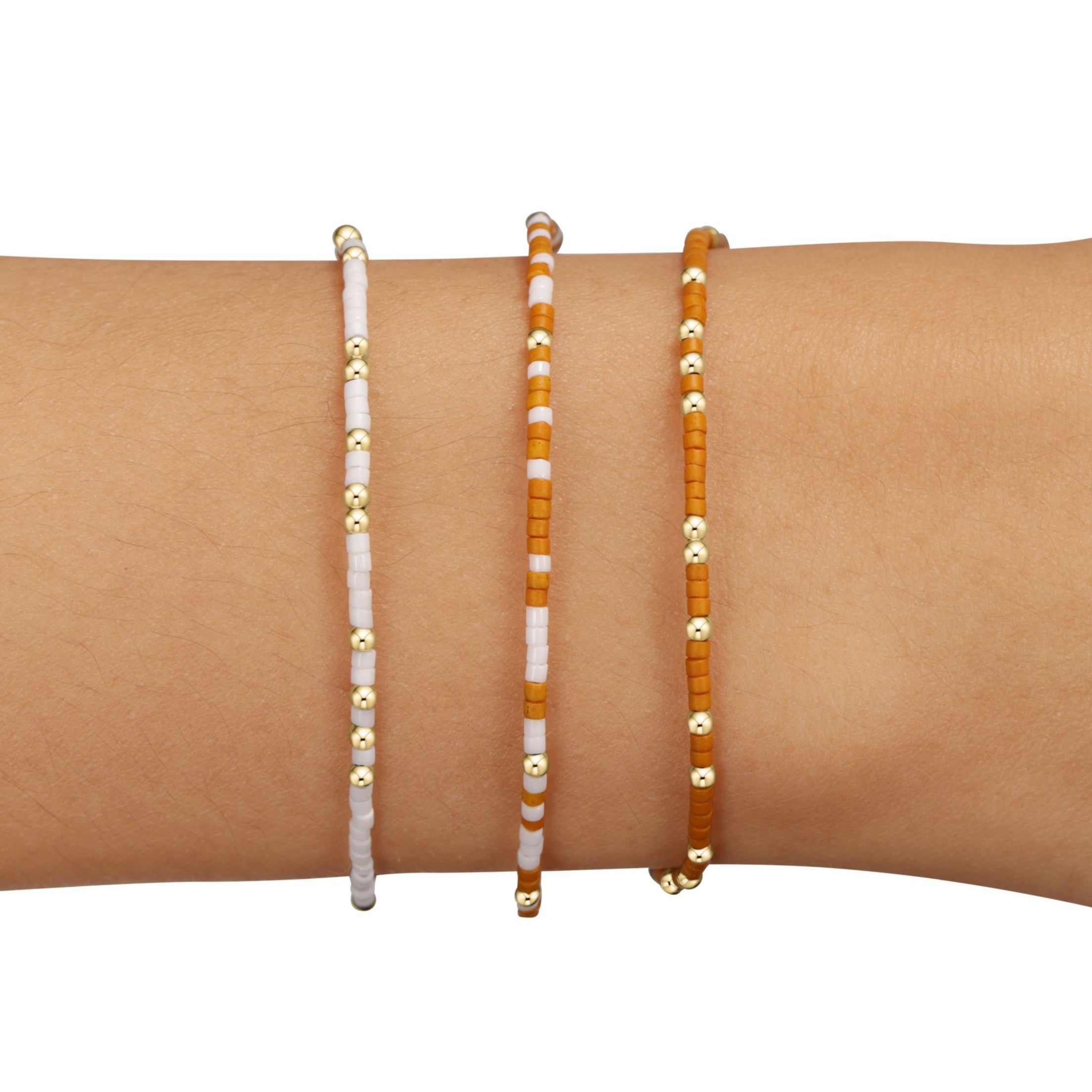 "Down, Set, Hut" Gameday Stack of 3 - Burnt Orange-White