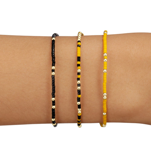 "Down, Set, Hut" Gameday Stack of 3 - Golden Yellow-Onyx