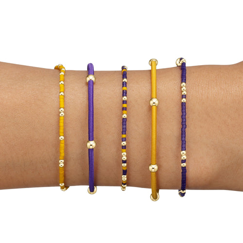 Red Zone Gameday Stack of 5 - Deep Purple-Golden Yellow