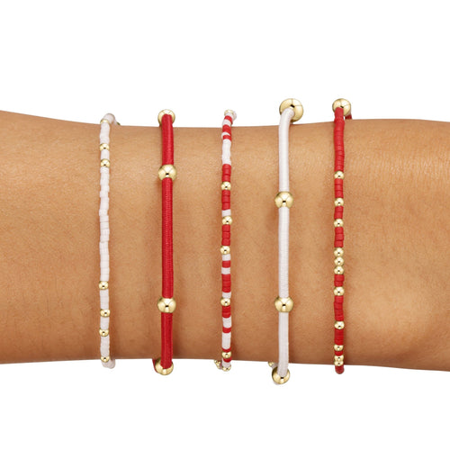 Red Zone Gameday Stack of 5 - Crimson-White