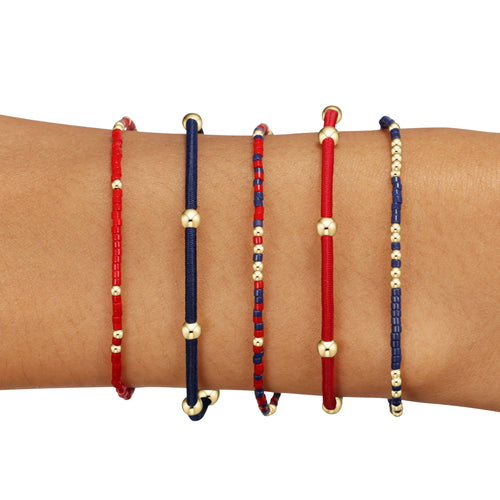 Red Zone Gameday Stack of 5 - Navy-Bright Red