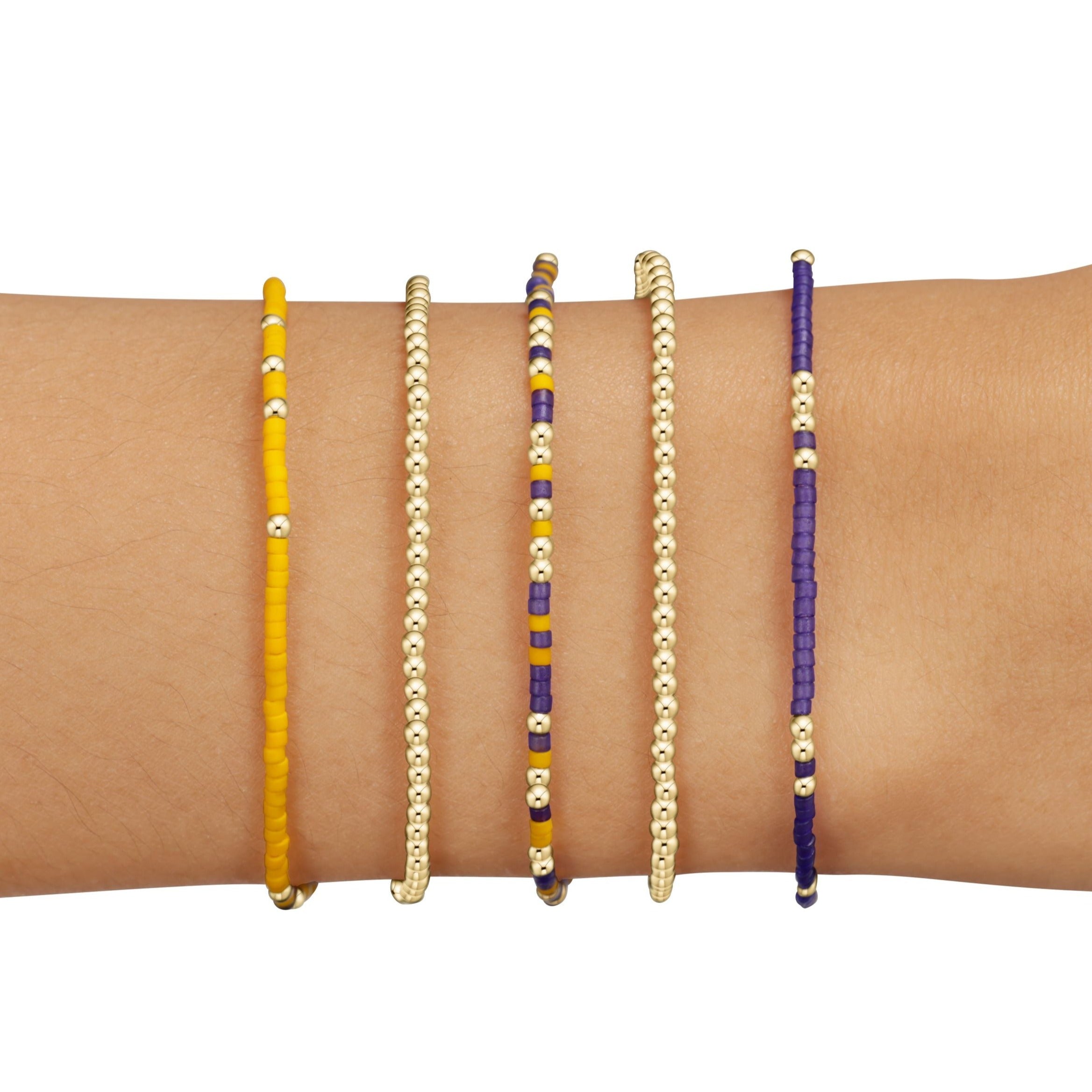 Fan Favorite Gameday Stack of 5 - Deep Purple-Golden Yellow