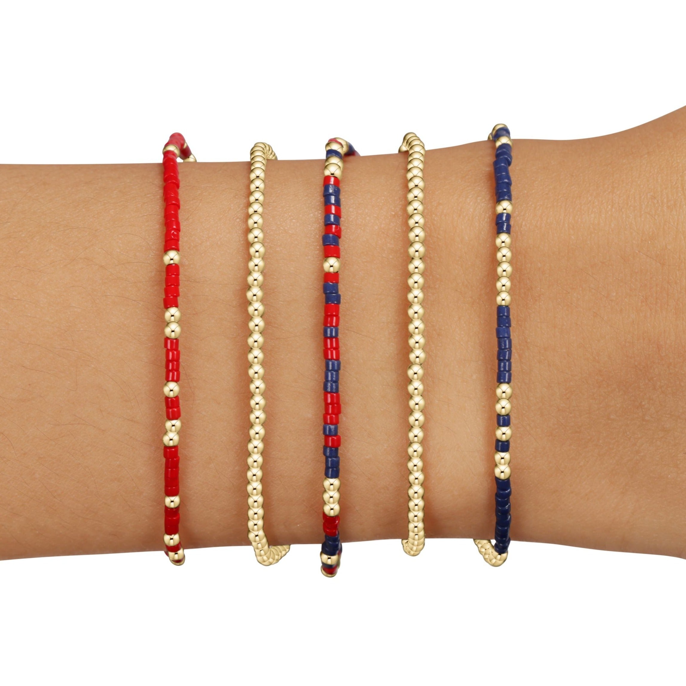 Fan Favorite Gameday Stack of 5 - Navy-Bright Red