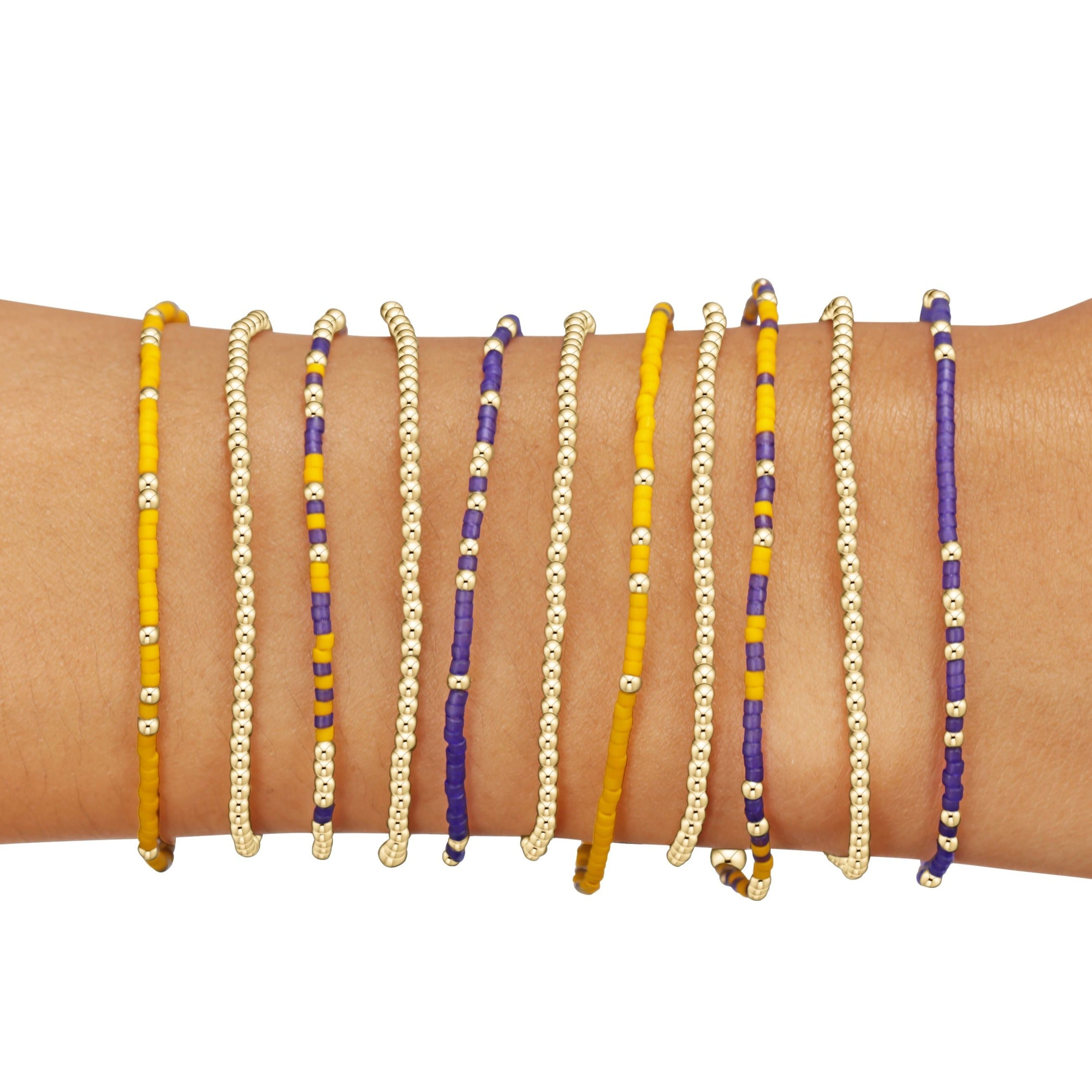 Hail Mary Gameday Stack of 11 - Deep Purple-Golden Yellow