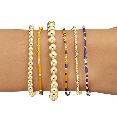e's Touchdown Gameday Stack of 6 - Deep Purple-Golden Yellow