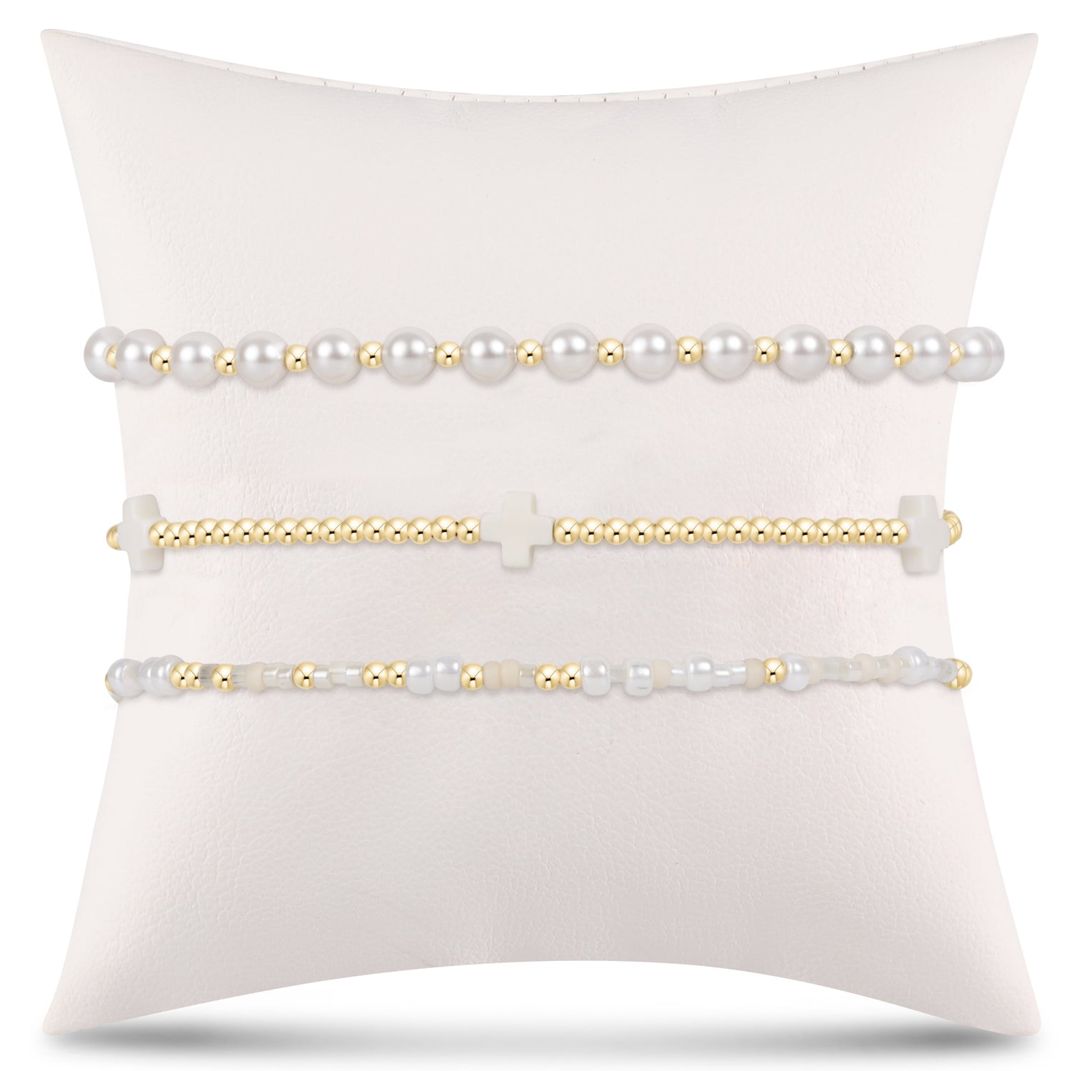 e's gift drawer stack - gold off-white