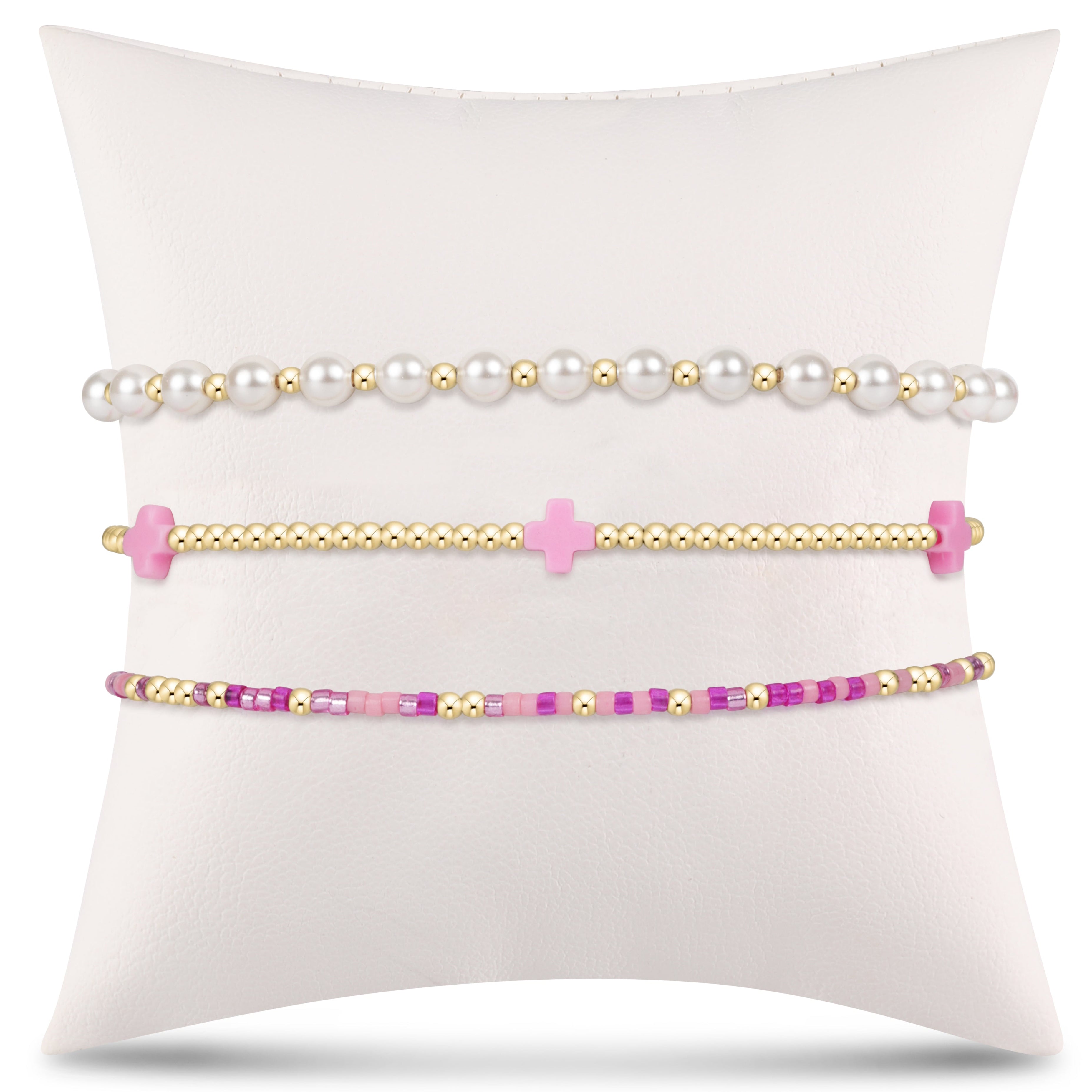 e's gift drawer stack - gold bright pink