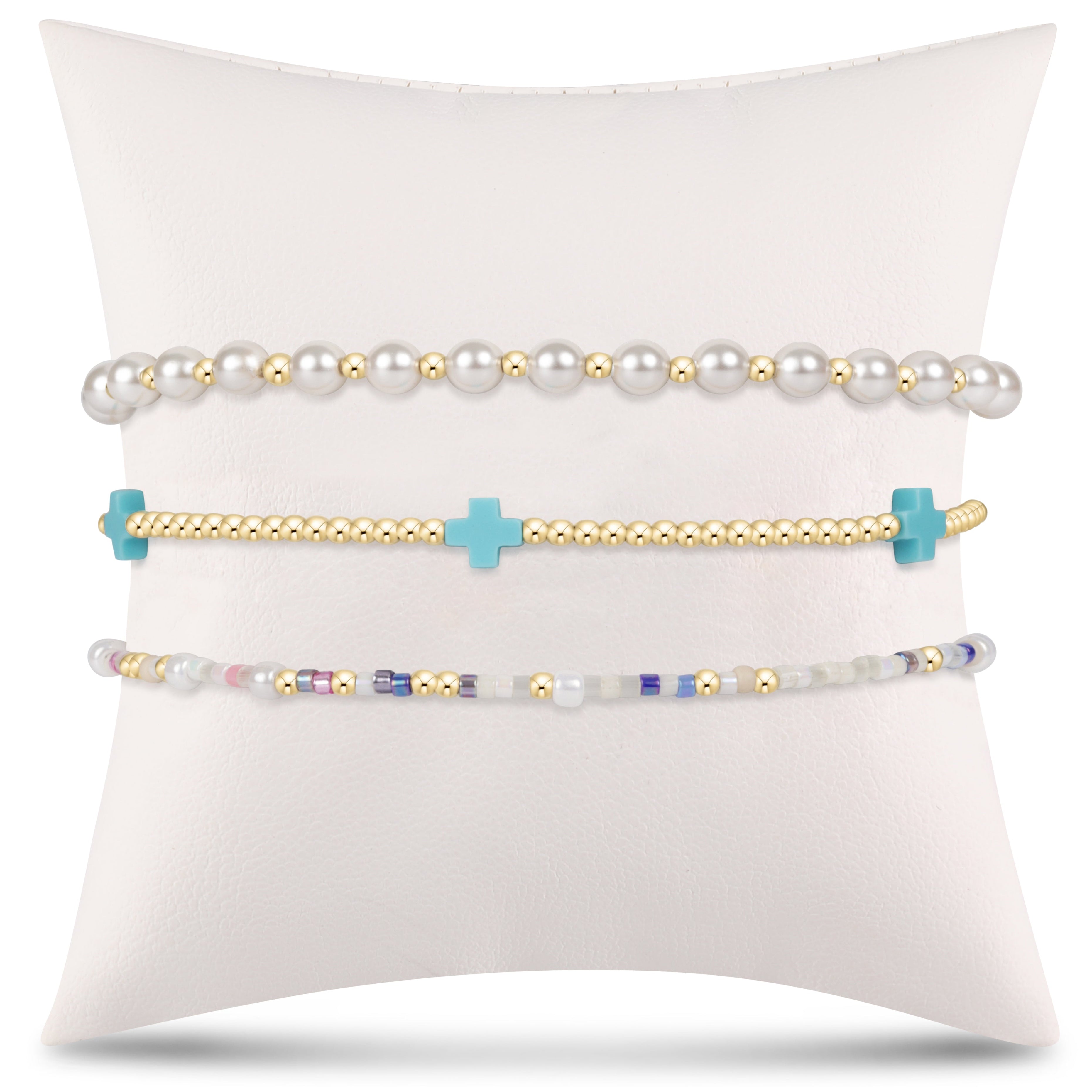 e's gift drawer stack - gold turquoise