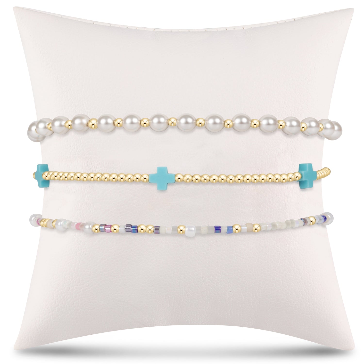 e's gift drawer stack - gold turquoise