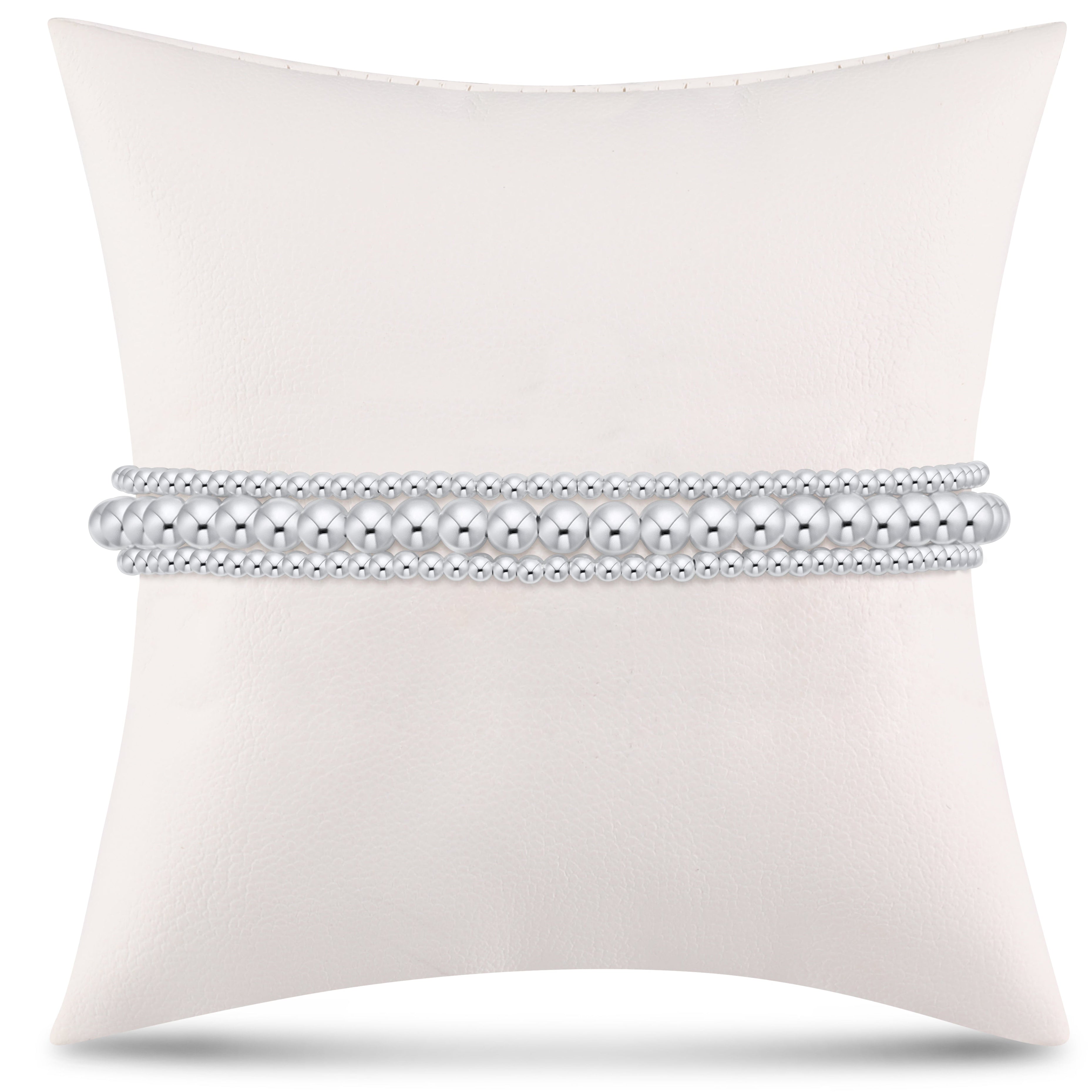 simply classic sterling stack - 4mm - stack of 3