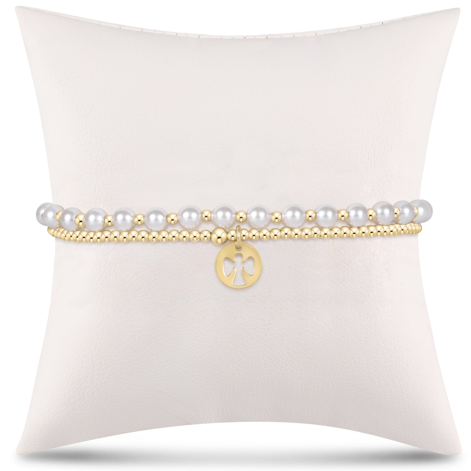 grateful for you gift stack - pearl small guardian angel