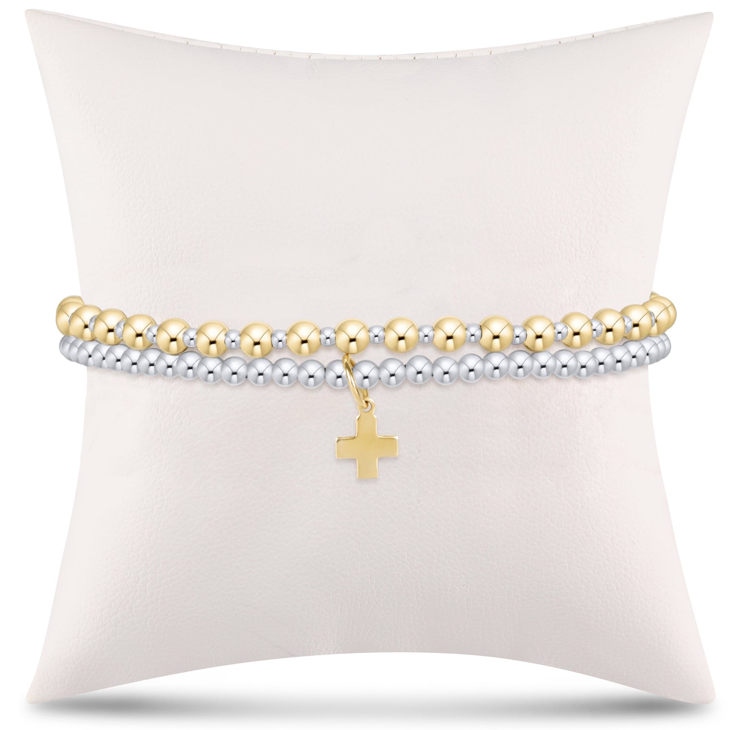 enewton Extends - grateful for you gift stack - mixed metal signature cross charm