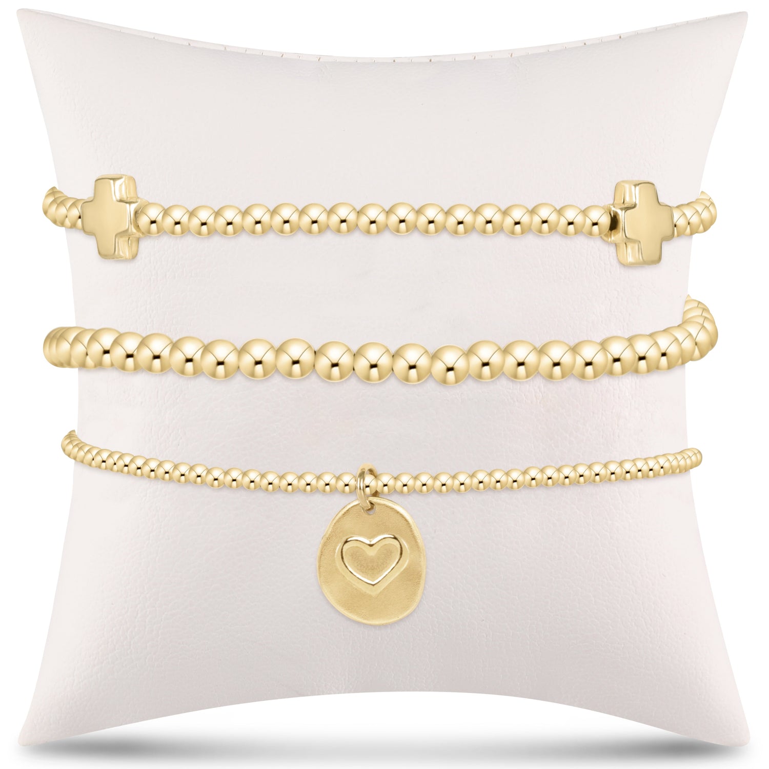 enewton Extends - e's go-to gift stack - gold small inspire love