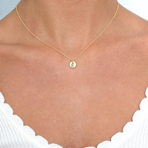 16" Necklace Gold - Respect Small Gold Disc