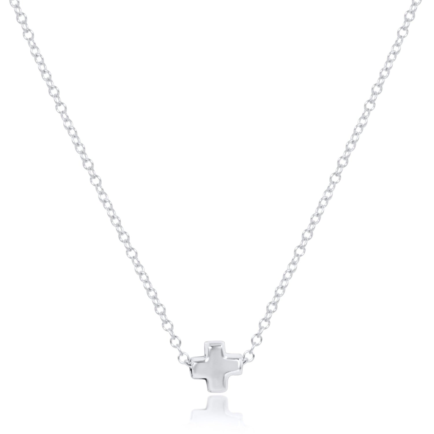16" Necklace Sterling - Signature Cross Small Sterling
