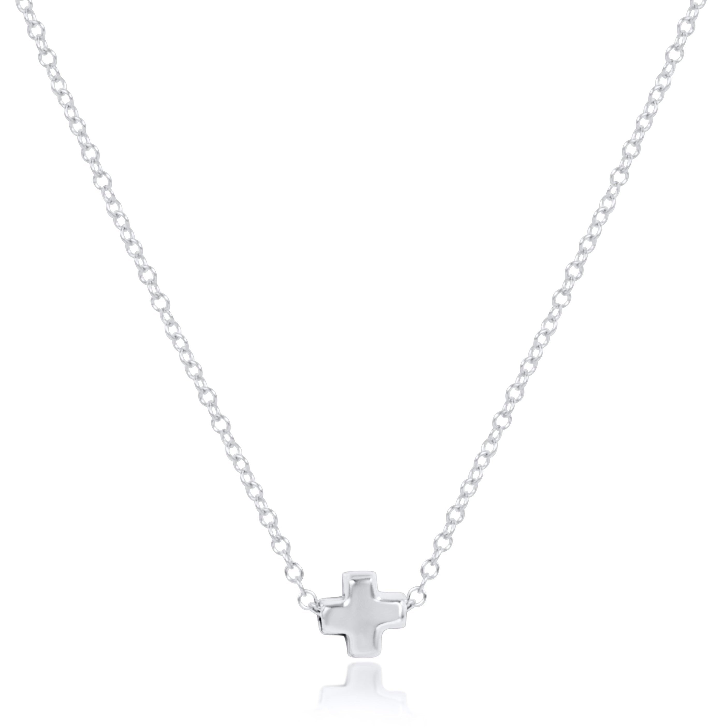16" Necklace Sterling - Signature Cross Small Sterling