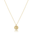 16" Necklace Gold - Respect Small Gold Disc