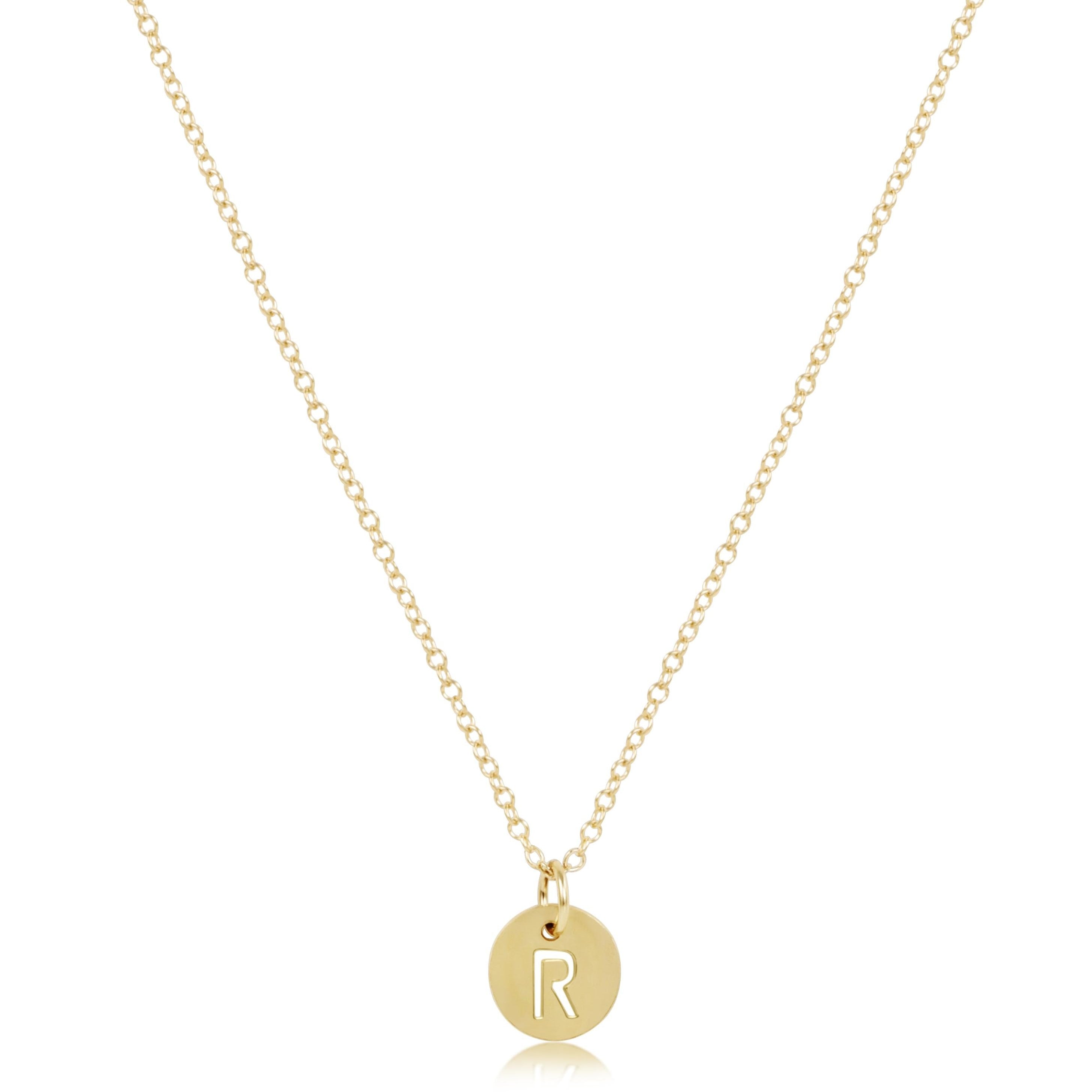 16" Necklace Gold - Respect Small Gold Disc