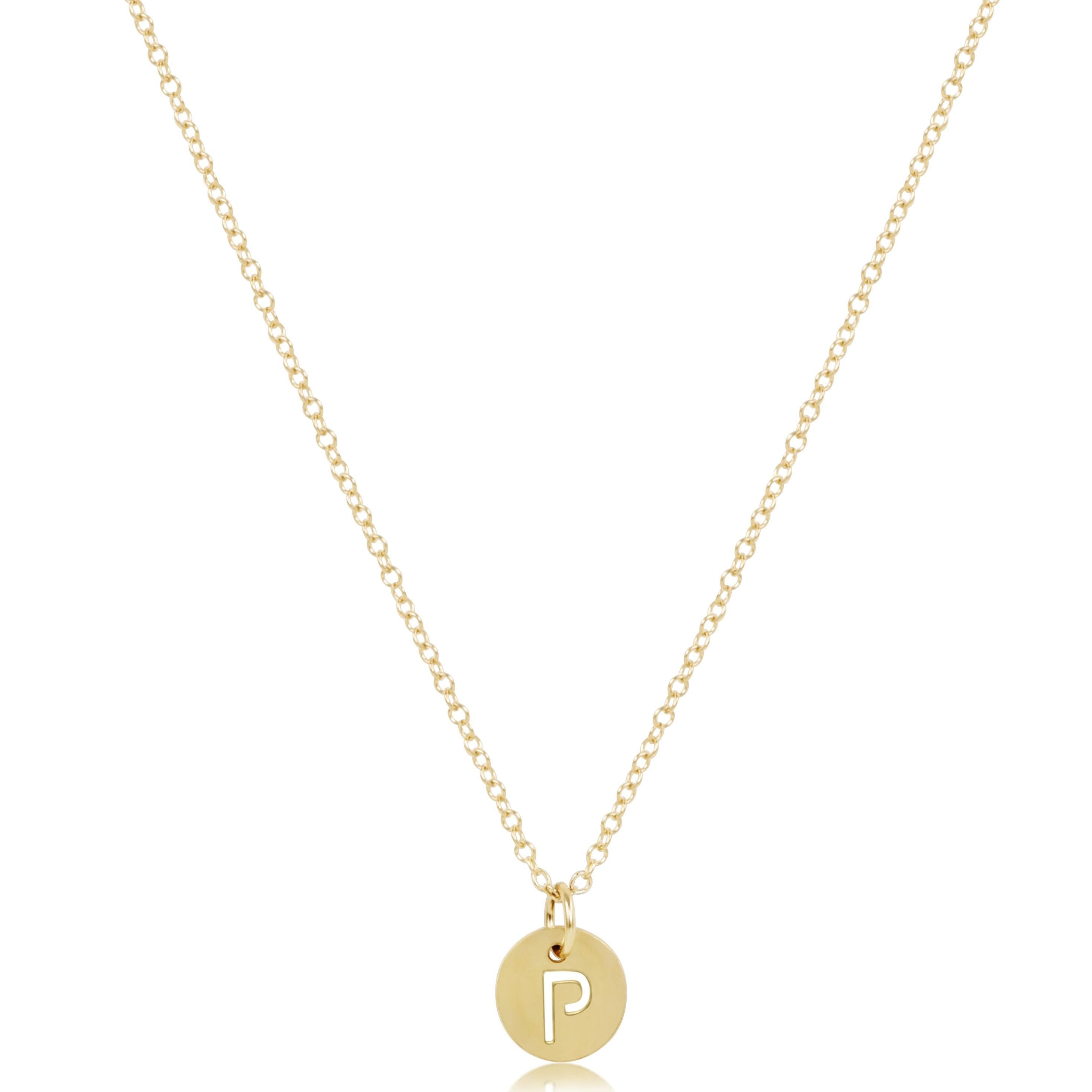 16" Necklace Gold - Respect Small Gold Disc