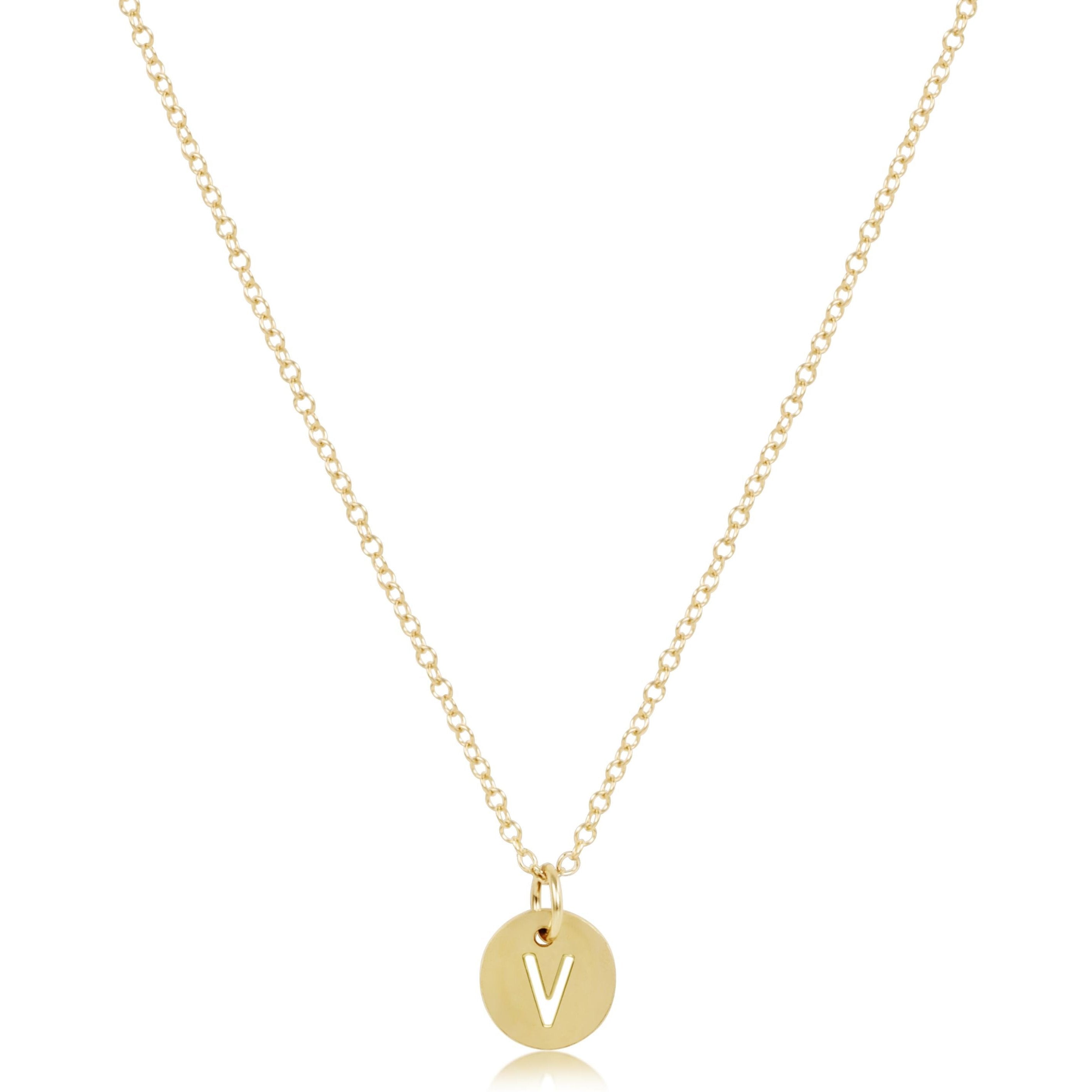 16" Necklace Gold - Respect Small Gold Disc